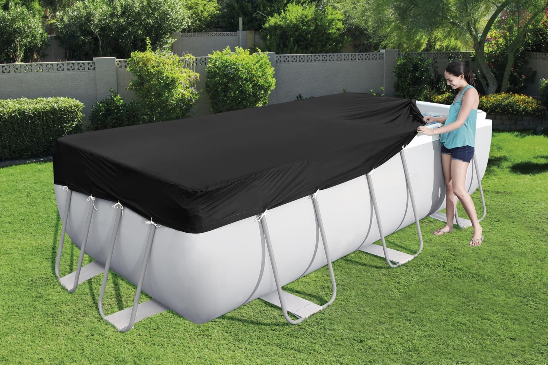 

Pokrywa 269x179cm na Basen stelażowy Power Steel 282x196x84cm BESTWAY