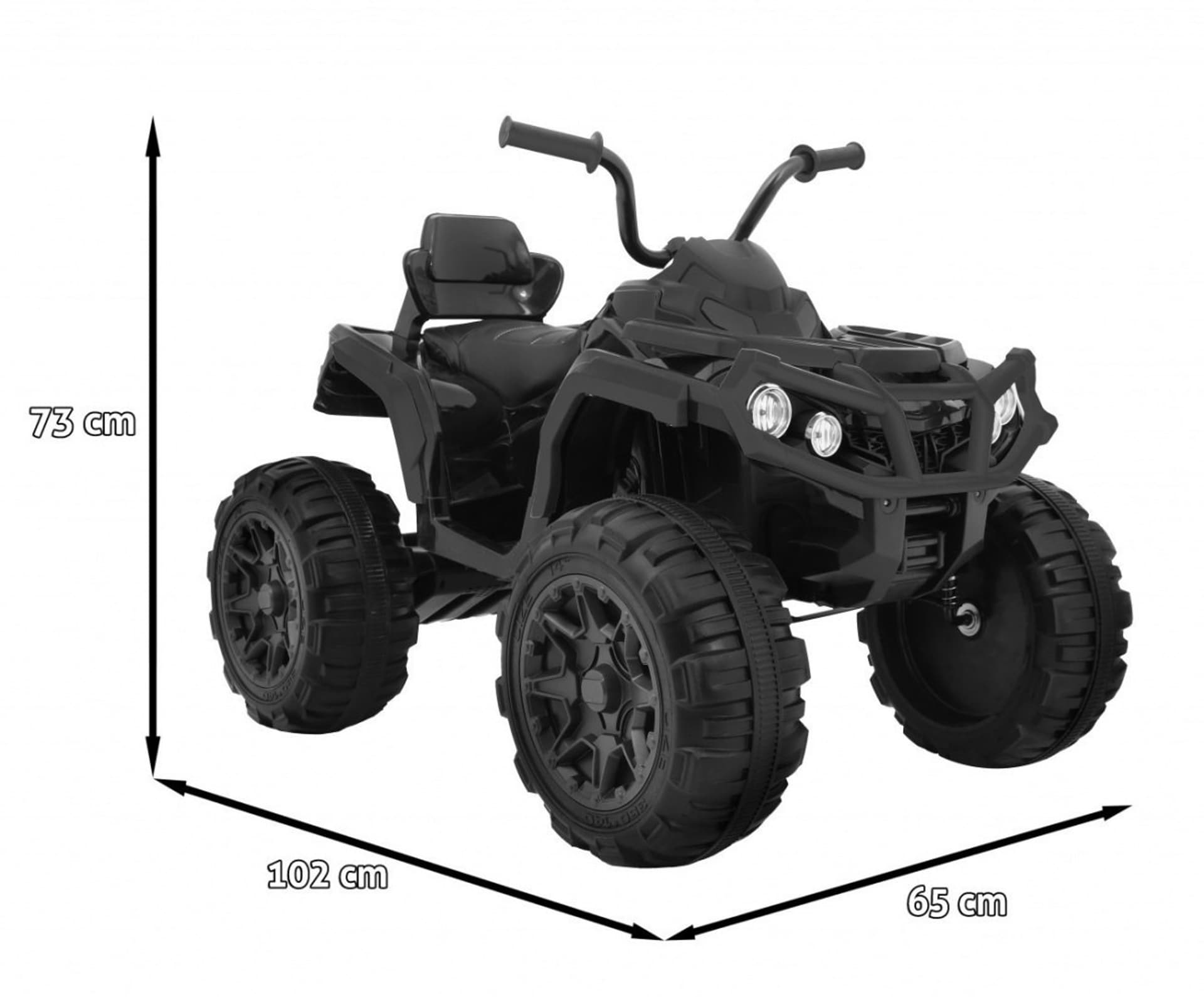 

Quad ATV 2.4GHz na akumulator dla dzieci Czarny + Pilot + Koła EVA + Radio MP3 + Wolny Start