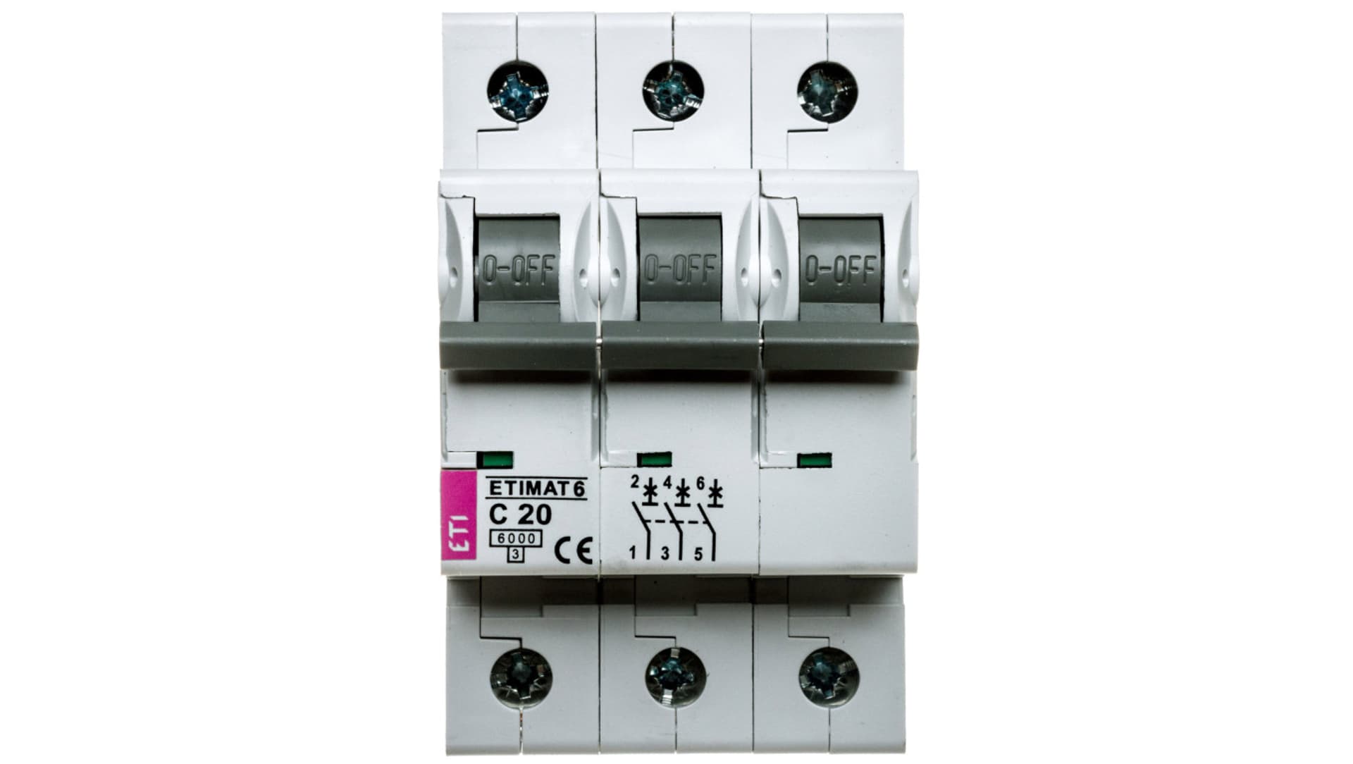 

Wyłącznik nadprądowy 3P C 20A 6kA AC ETIMAT 6 002145517