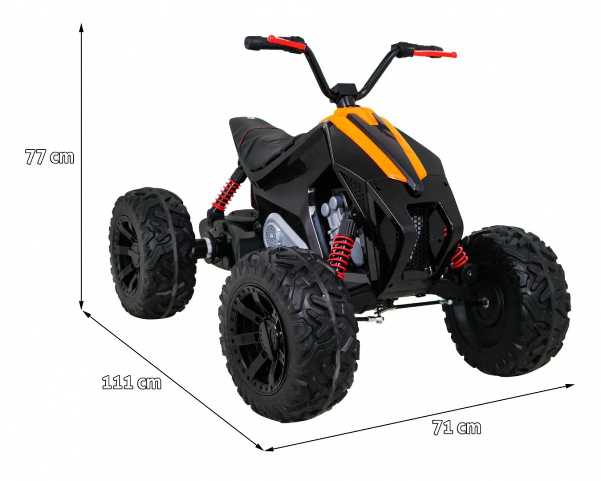 

Quad Lucky Seven na akumulator Czarny + Koła EVA + Wolny Start + LED + MP3 USB