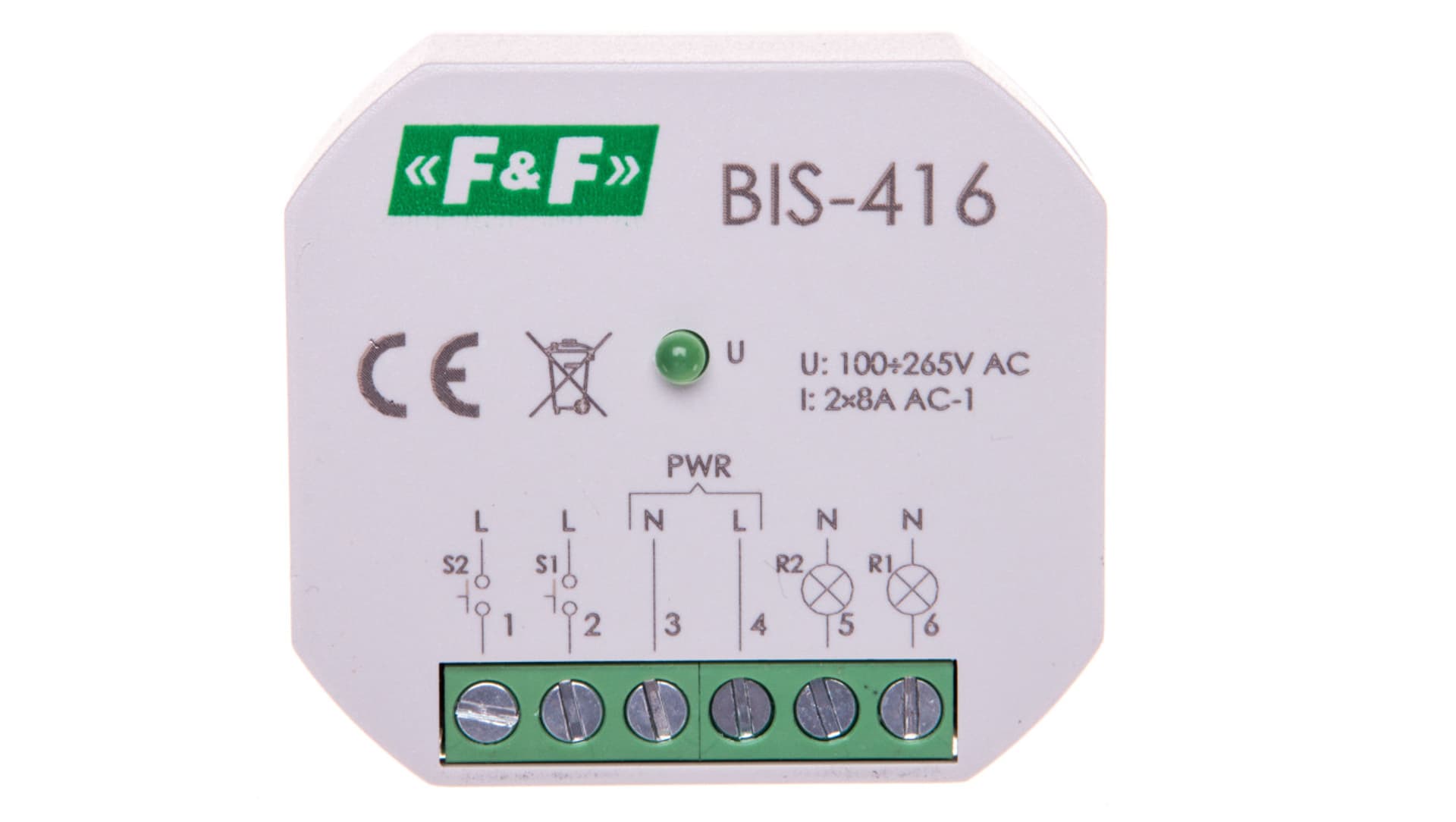

Przekaźnik impulsowy dwukanałowy 8A 2Z 230V AC BIS-416