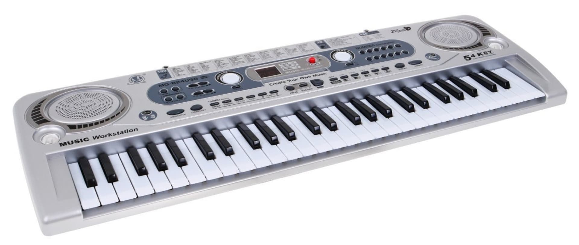 

Srebrny Keyboard dla dzieci 5+ Mikrofon + Nagrywanie USB - model nr 824