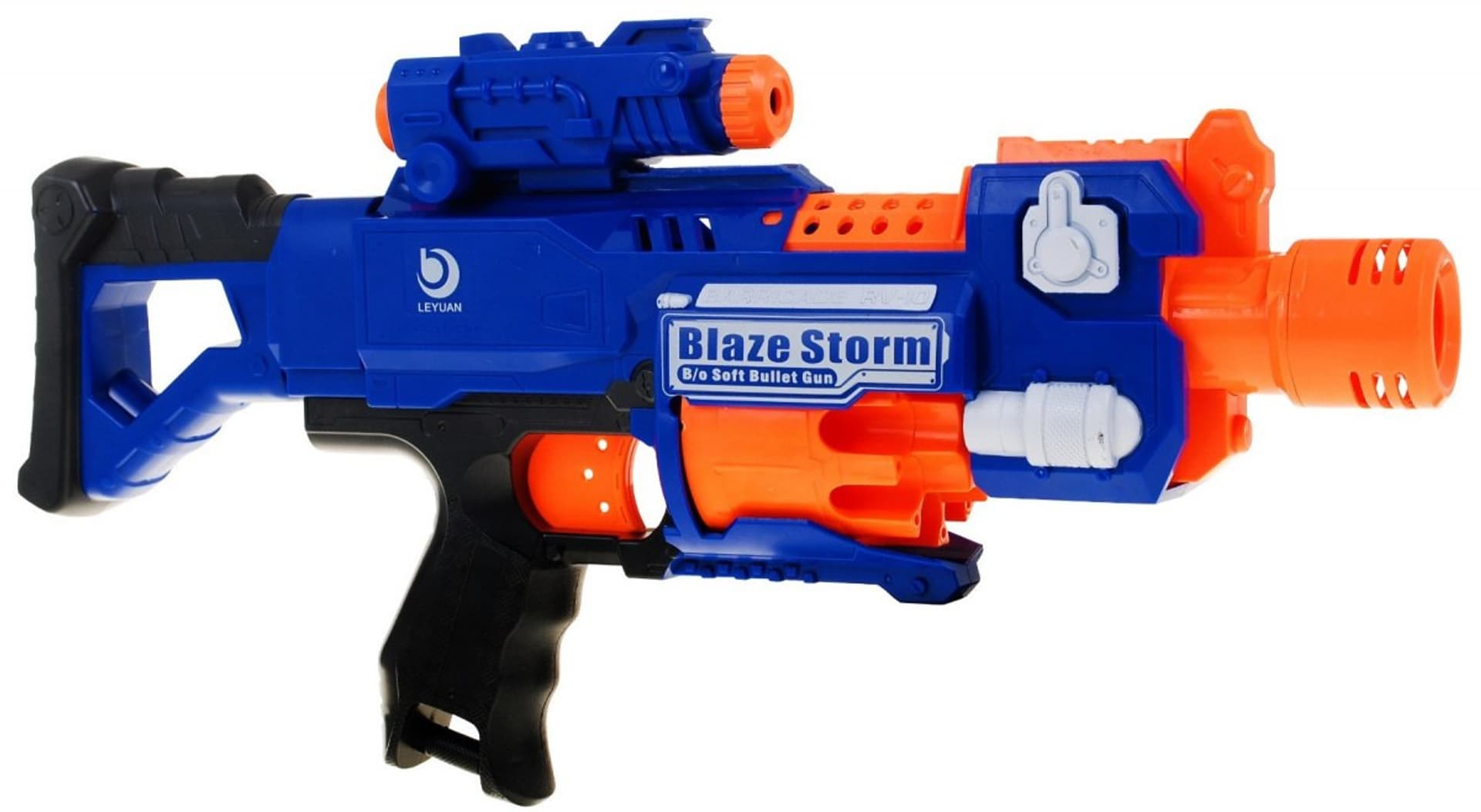 

Szybkostrzelny Karabin dla dzieci 8+ Blaze Storm 20 długich Pocisków z pianki + Celownik + Kolba