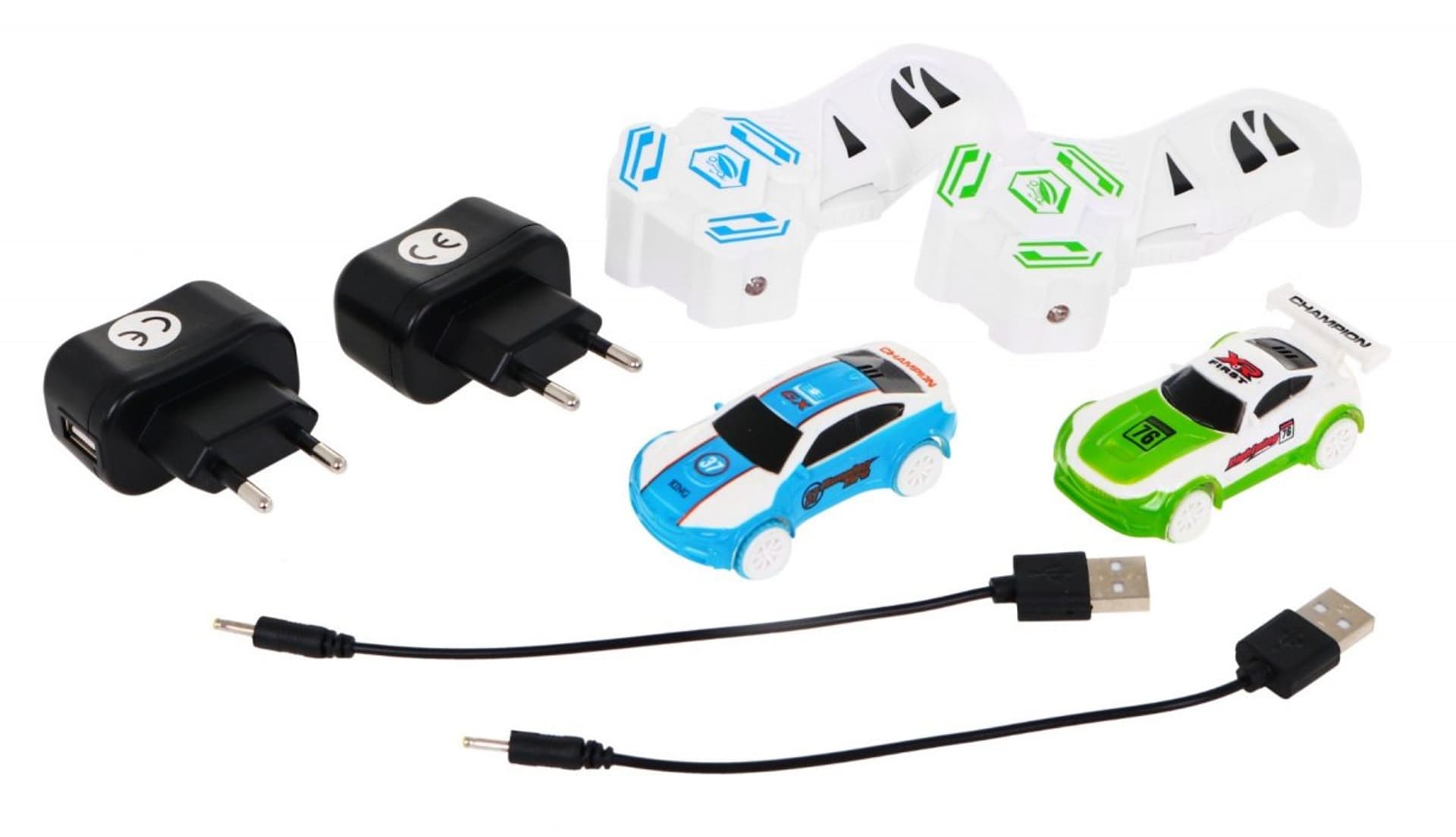 

Świecący w ciemności Tor wyścigowy dla dzieci 3+ Pętle 360 + 2 autka LED + 2 piloty