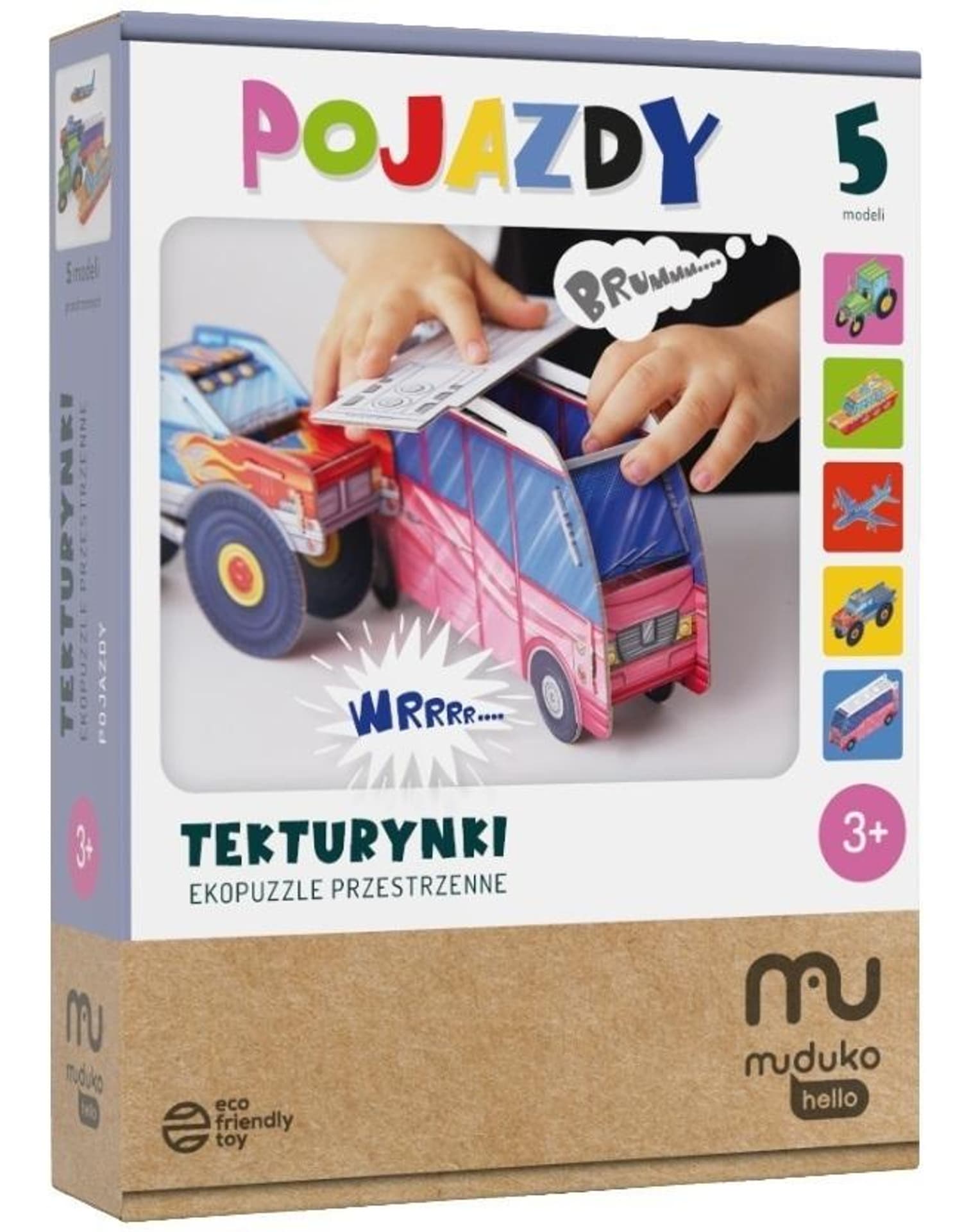 

Tekturynki Ekopuzzle przestrzenne Pojazdy MUDUKO
