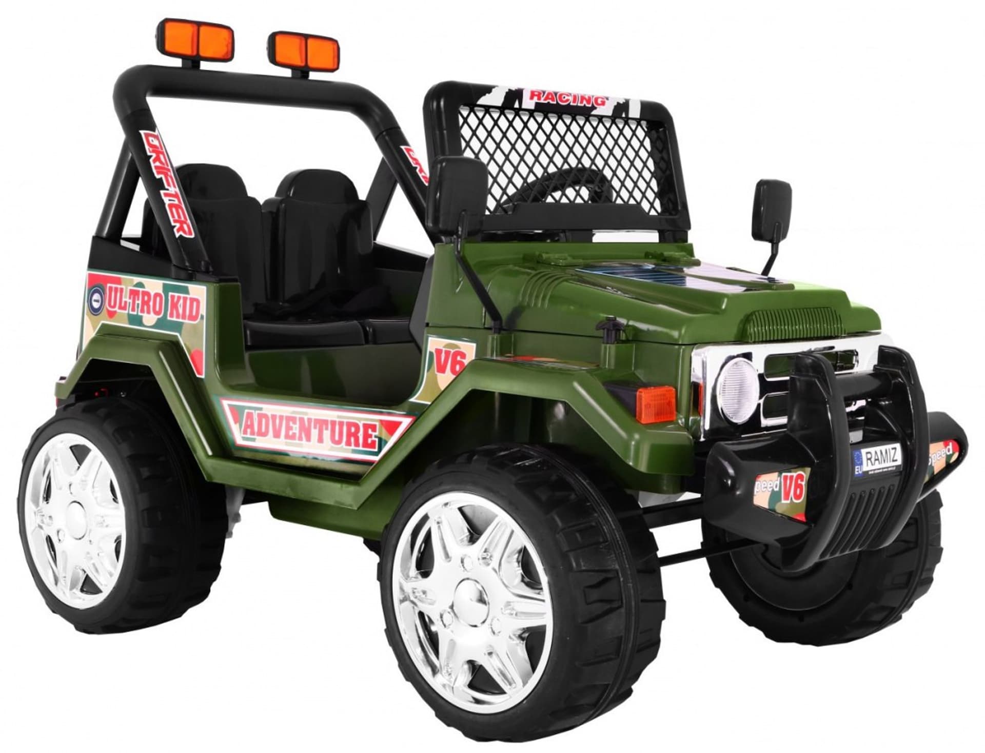 

Terenowy Raptor Drifter na akumulator dla dzieci Zielony + Pilot + Wolny Start + EVA + Dźwięki Światła