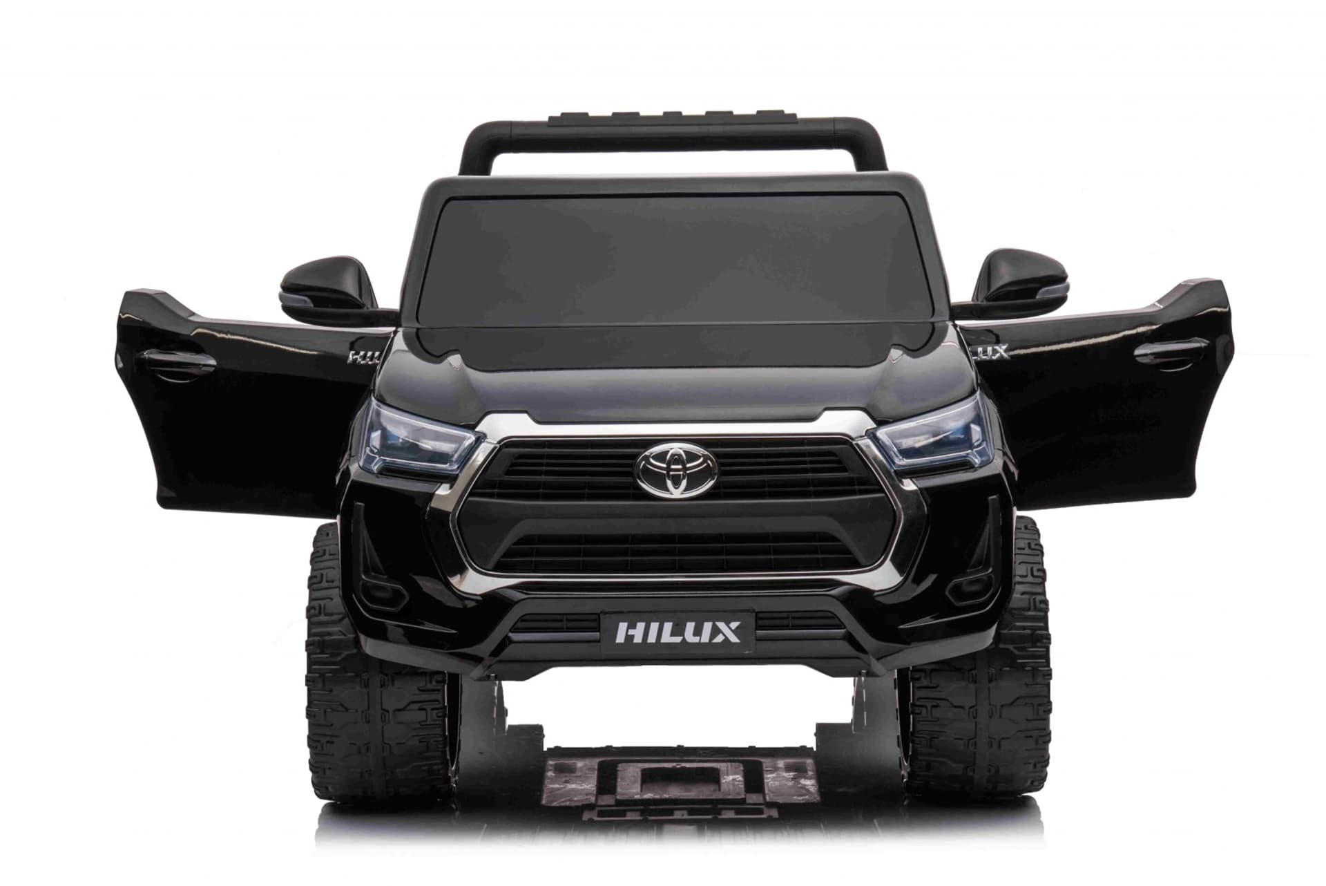 

Toyota Hilux na akumulator dla dzieci Czarny + Napęd 4x4 + Pilot + 2 bagażniki + Radio MP3 + LED