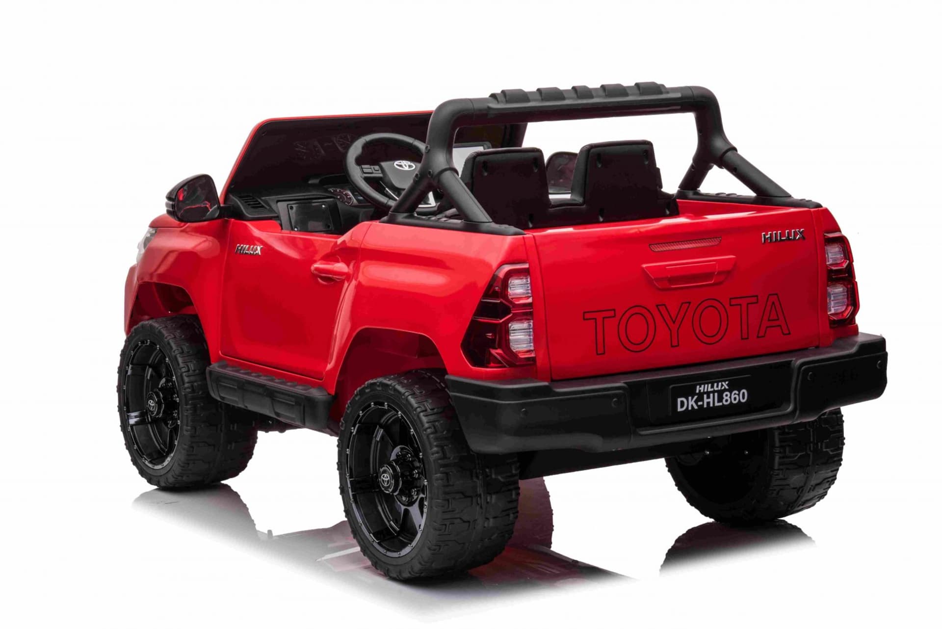 

Toyota Hilux na akumulator dla dzieci Czerwony + Napęd 4x4 + Pilot + 2 bagażniki + Radio MP3 + LED