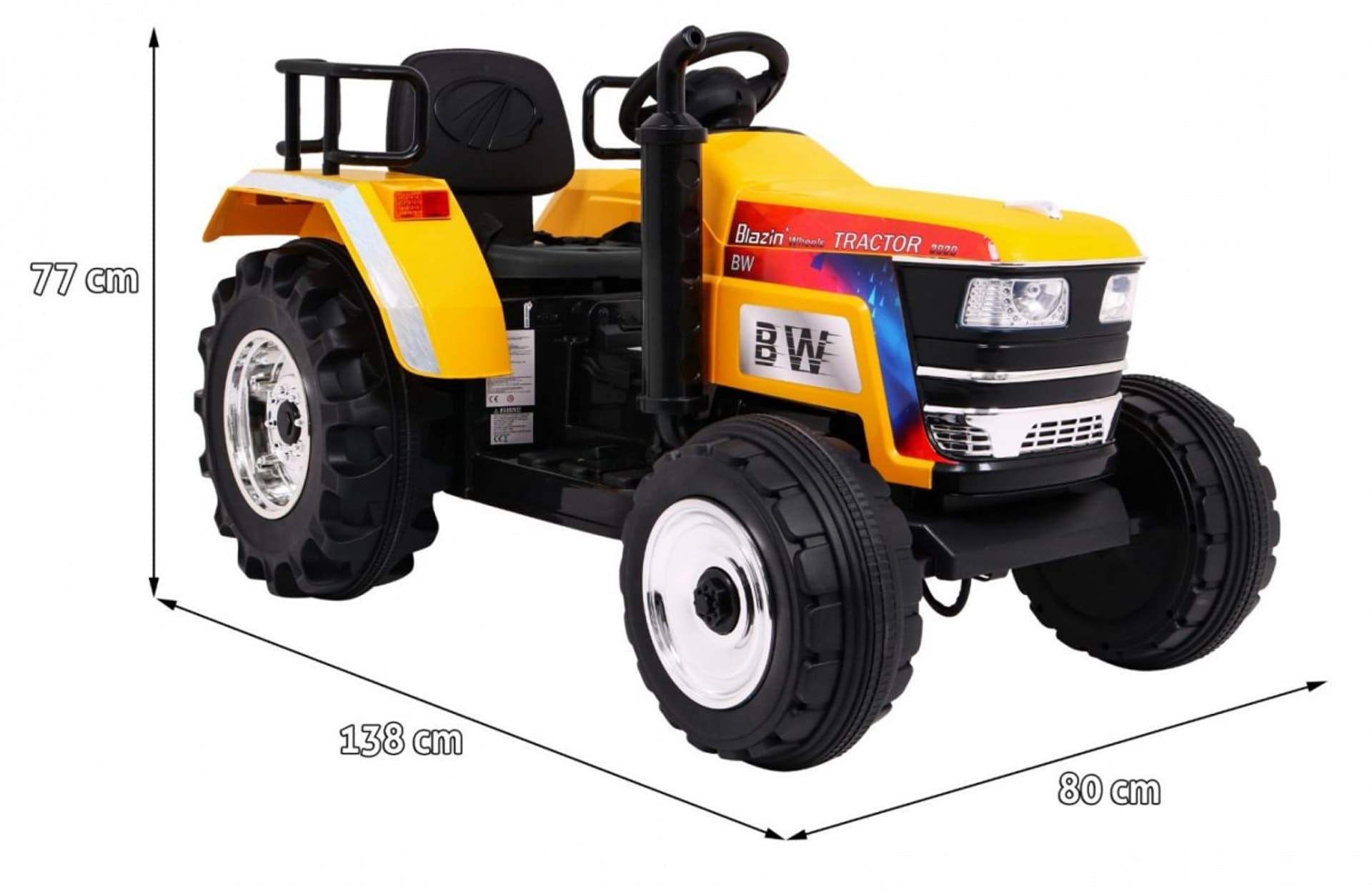 

Traktor Blazin BW na akumulator Żółty + Pilot + Wolny Start + Dźwięki Światła