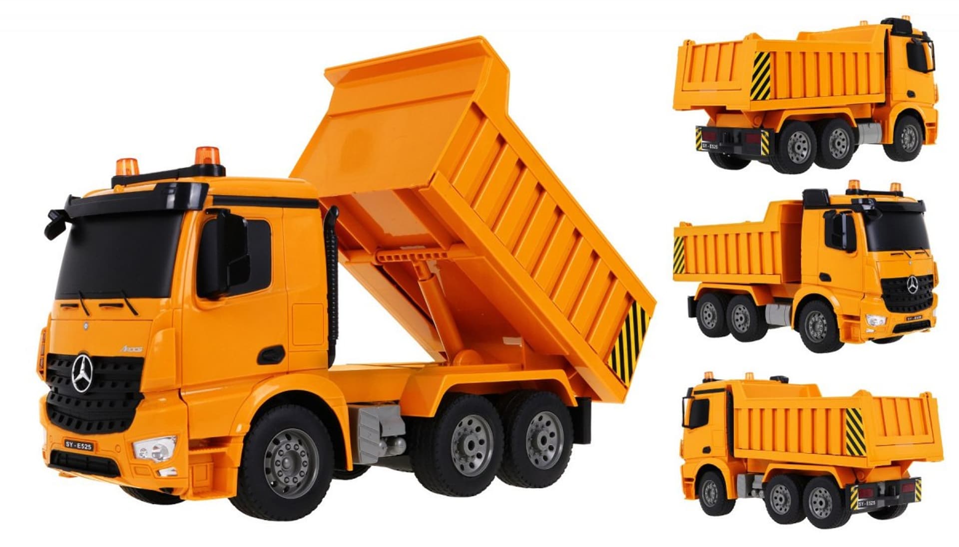 

Wywrotka Mercedes-Benz Arocs dla dzieci 6+ Zdalnie sterowany model 1:20 Dźwięki Światła