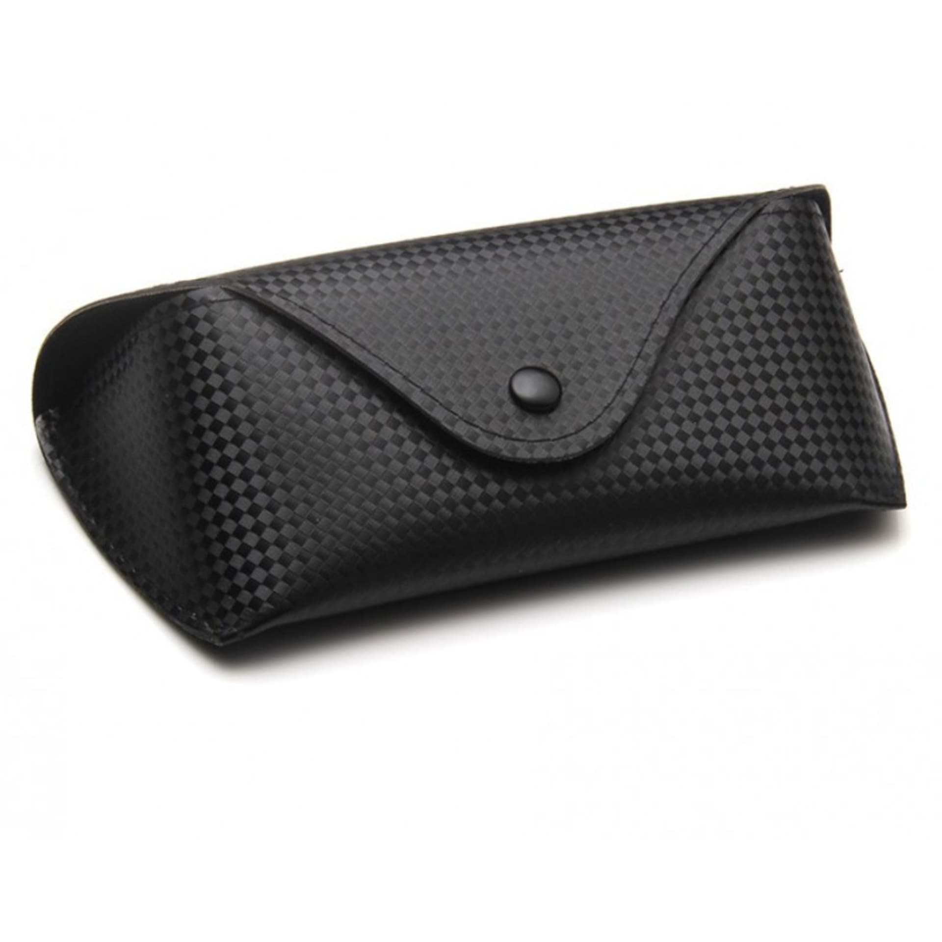 

Etui eleganckie na okulary na zatrzask czerń karbon ET10