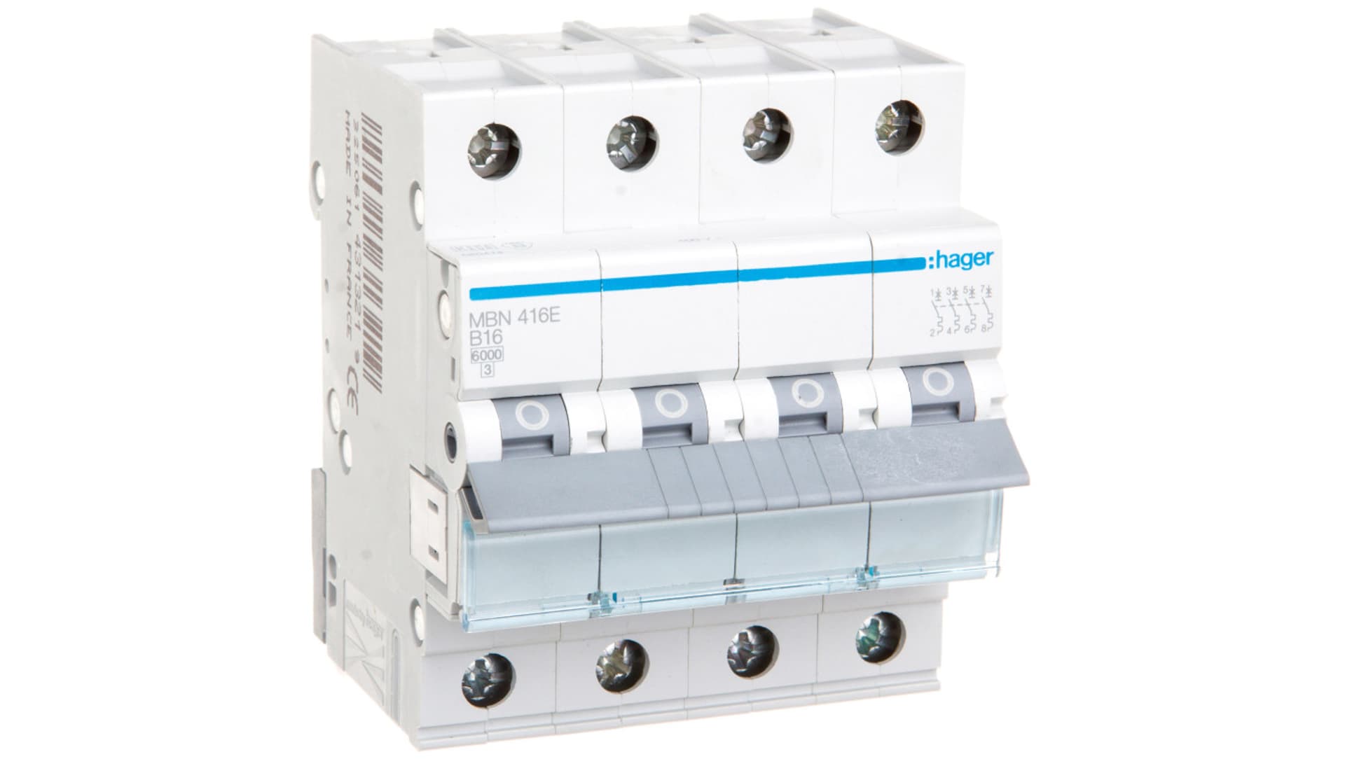 

Wyłącznik nadprądowy 4P B 16A 6kA AC MBN416E