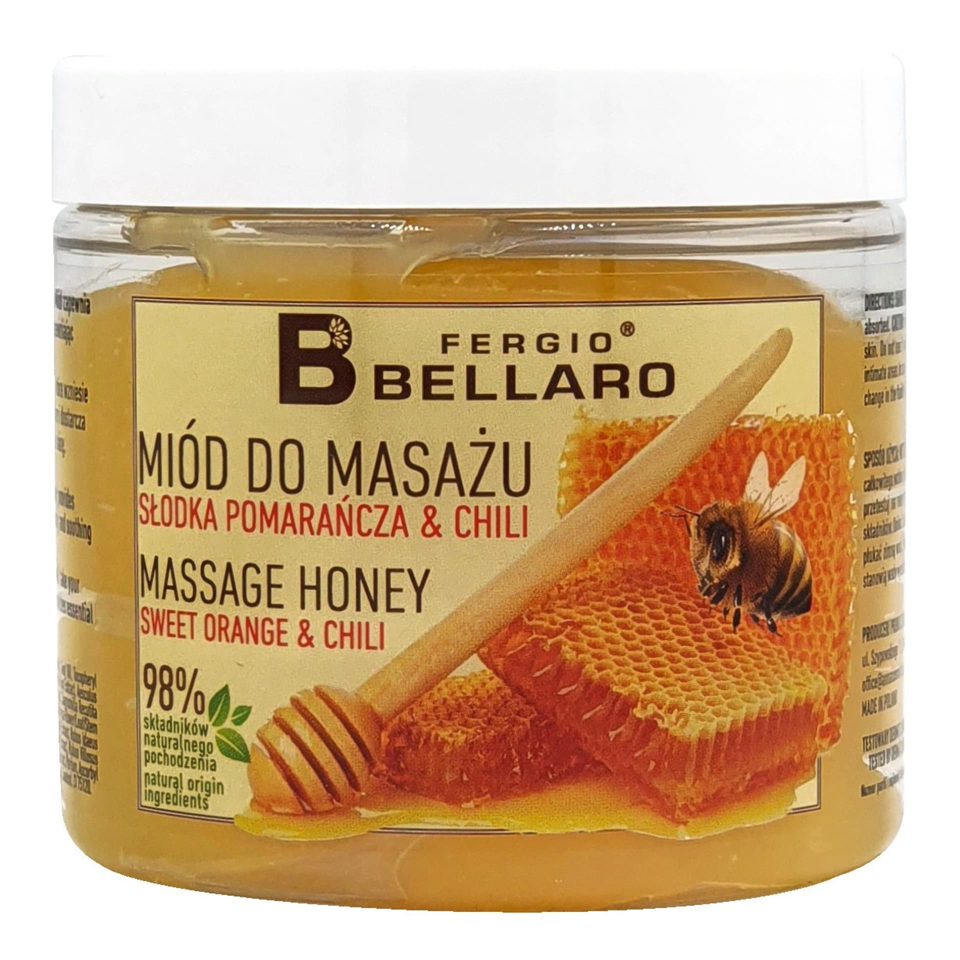 

NEW ANNA Fergio Bellaro Miód do masażu - Słodka Pomarańcza & Chili 160g