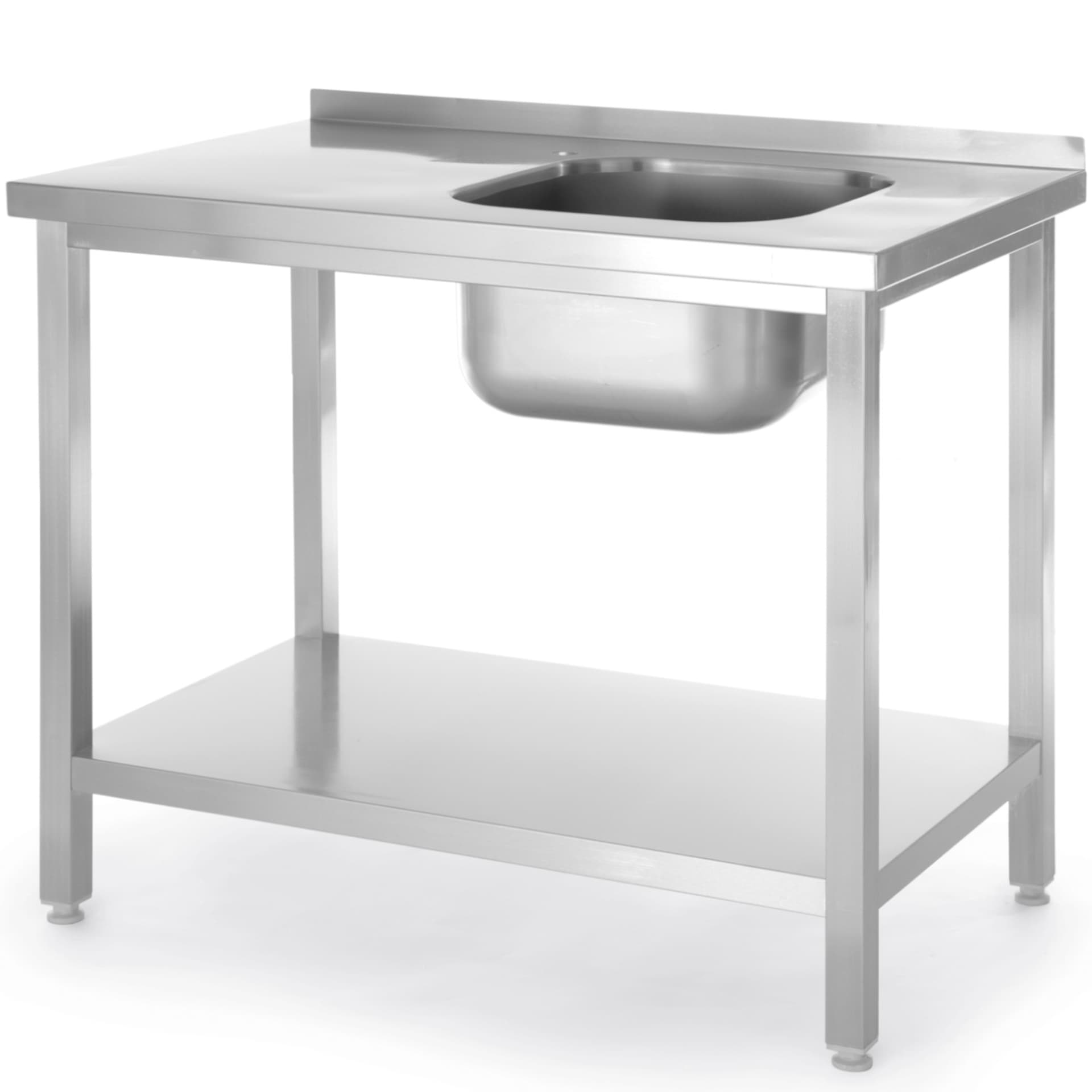

Basen zlew jednokomorowy z półką prawy Budget Line STAL 800 x 600 x 850 cm - Hendi 816998