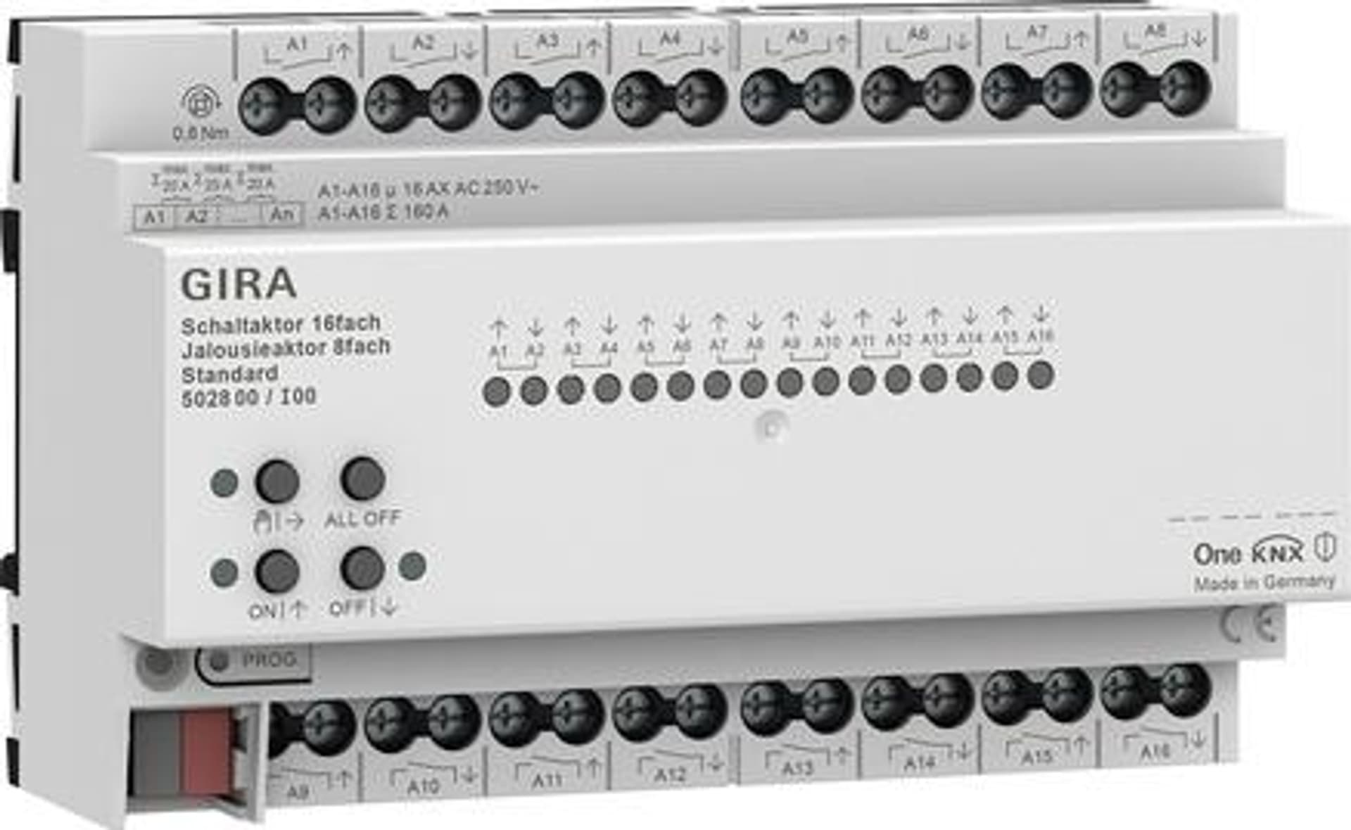 

GIRA aktor przekaźnikowy/żaluzjowy 16x/8x 16 A standard KNX ONE 502800