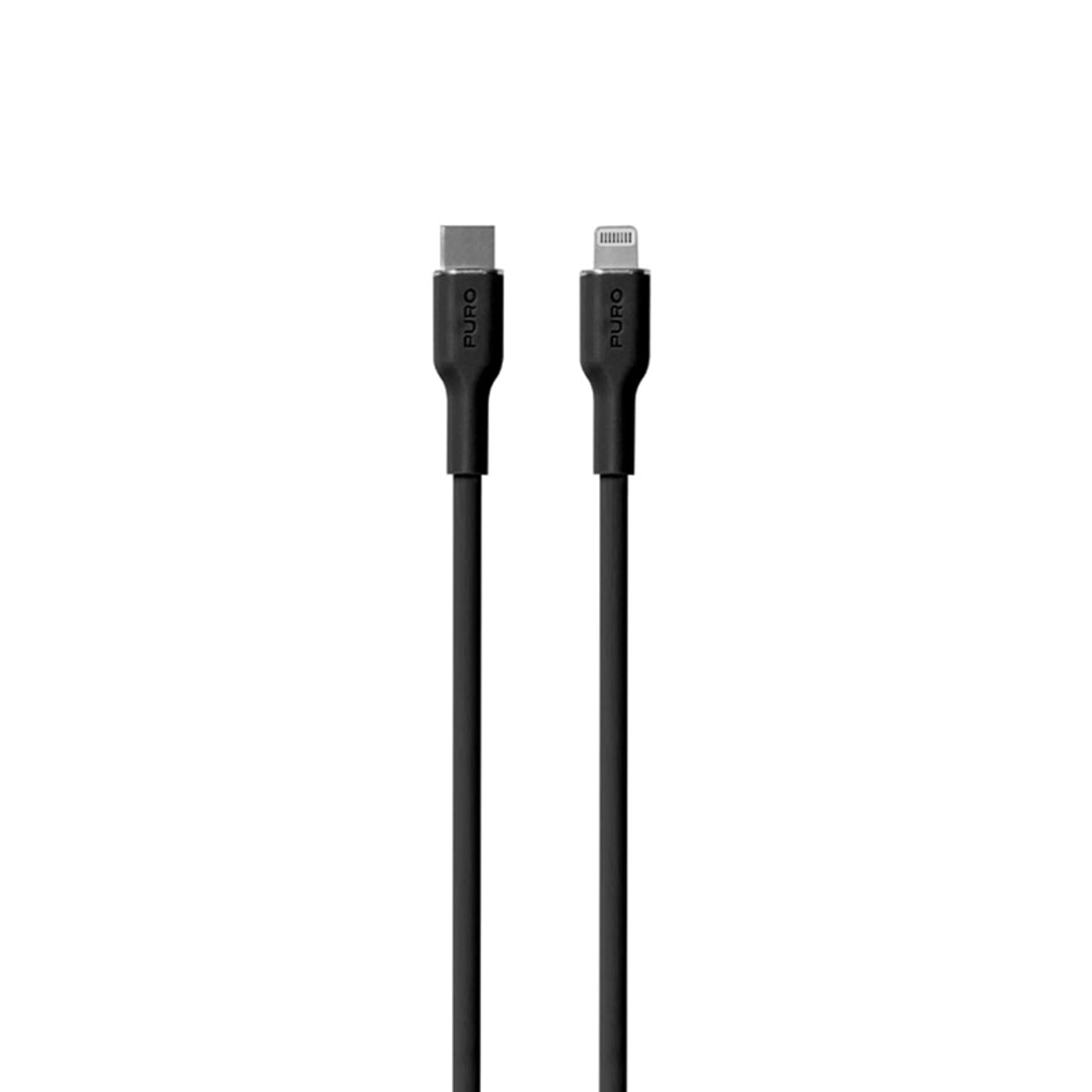 

PURO ICON Soft Cable – Kabel USB-C do Lightning certyfikat MFi 1.5 m (Black)