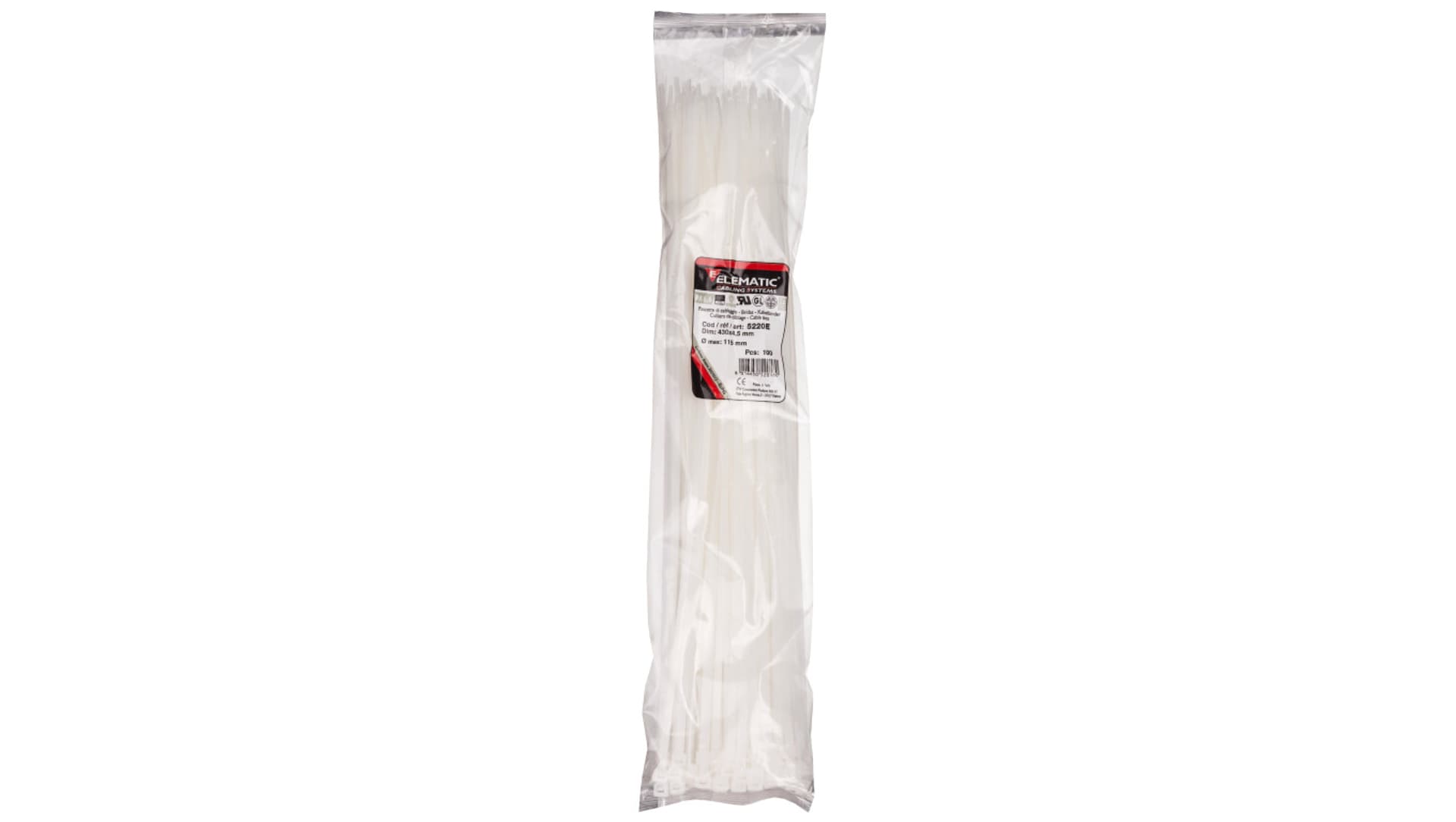 

Opaska kablowa 450x7,5 biała /100szt/ 5229Q BMB4390Q