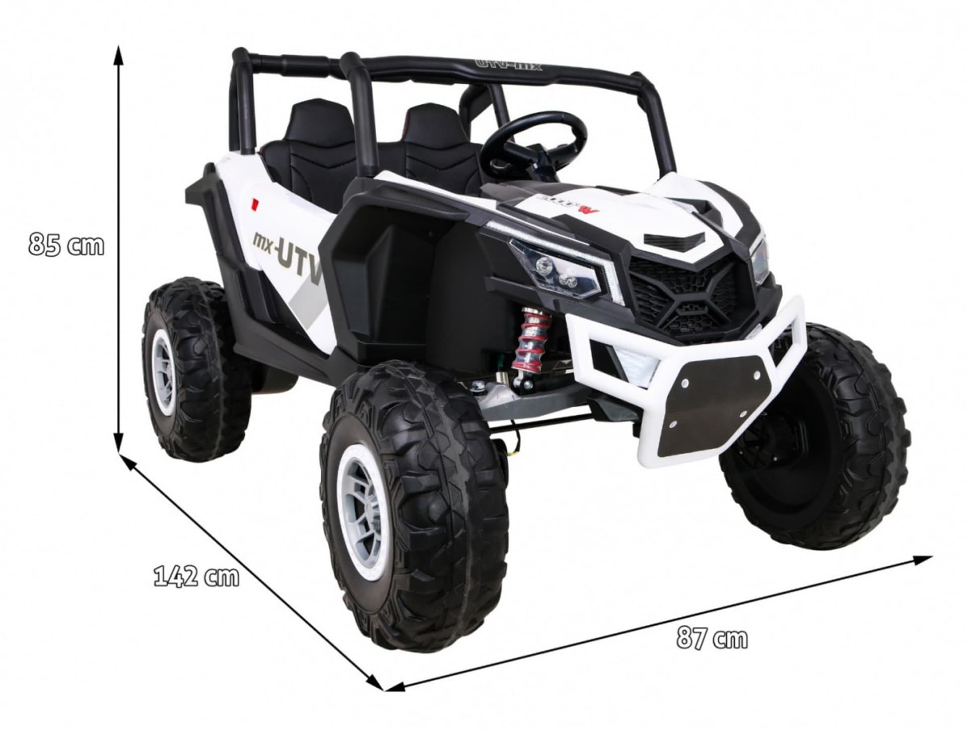 

Buggy UTV-MX na akumulator dla dzieci Biały + Napęd 4x4 + Pilot + Audio LED + Schowek + EVA + Wolny Start