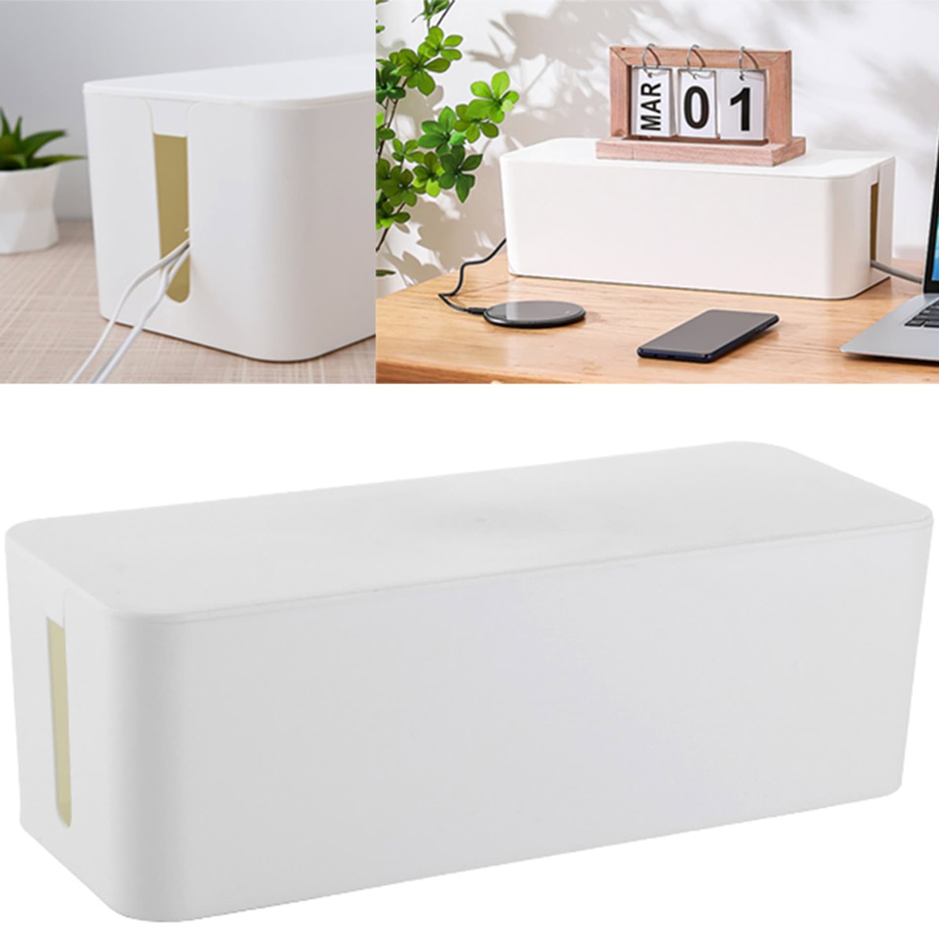 

AG381B Organizer na kable listwy biały