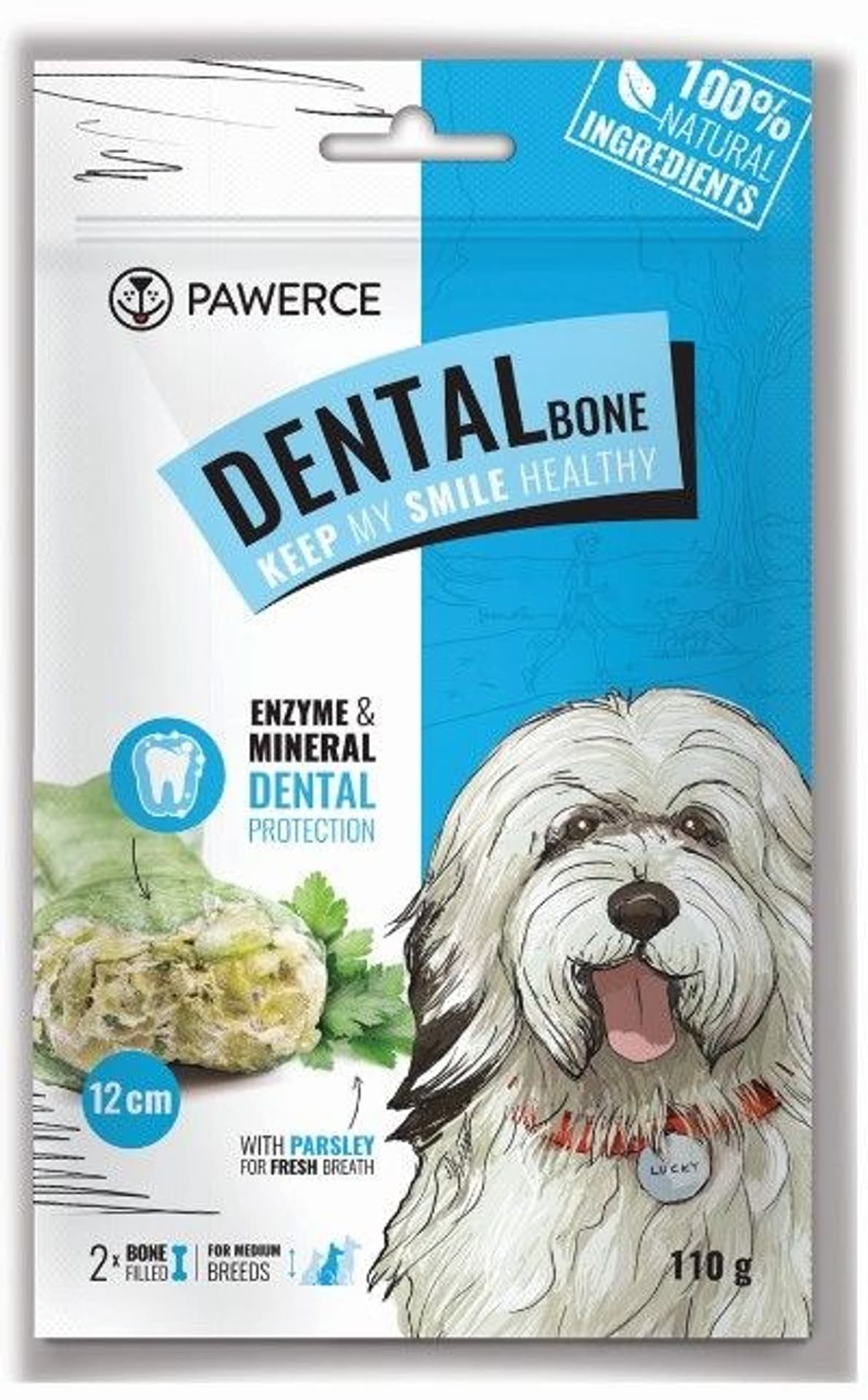 

Pawerce Dental bone medium breeds, 2szt/op 110g