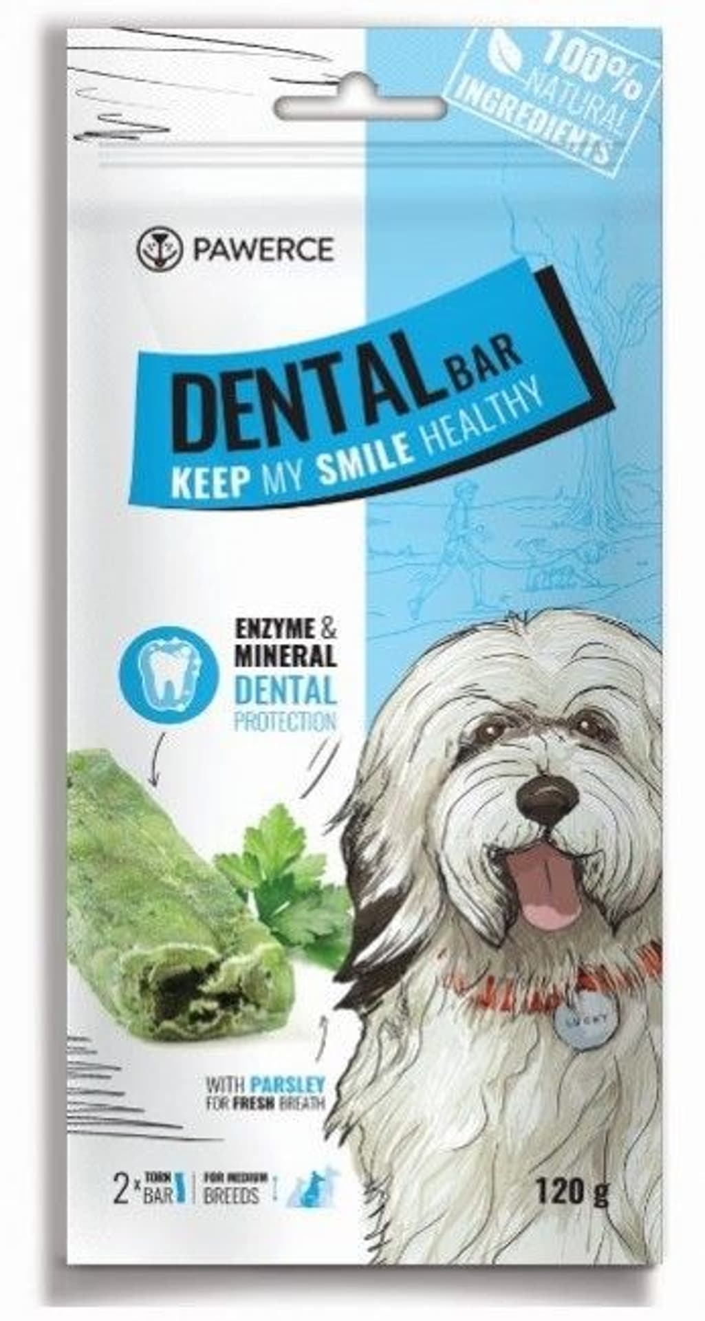 

Pawerce Dental bar medium breeds, 2szt/ 120g