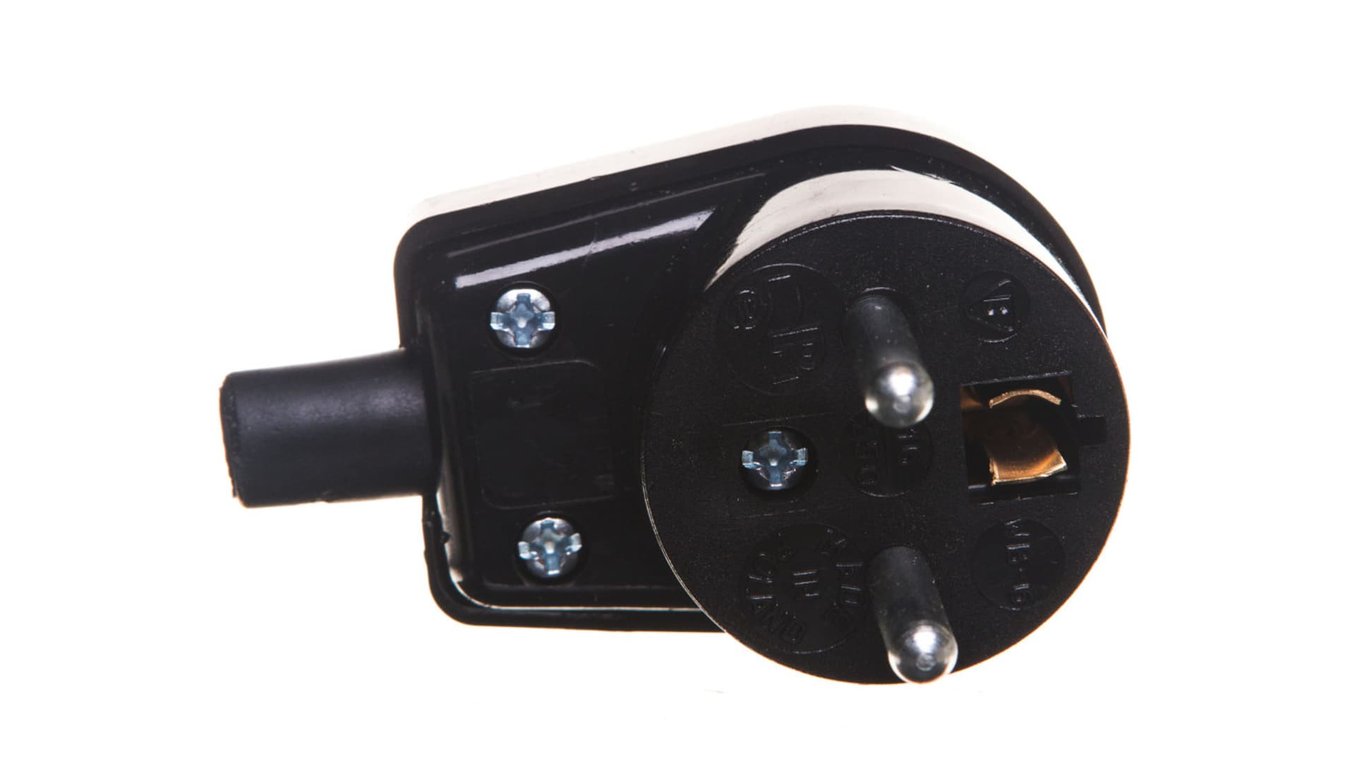 

Wtyczka kątowa z uziemieniem 16A 250V czarna WB-6 3300-02