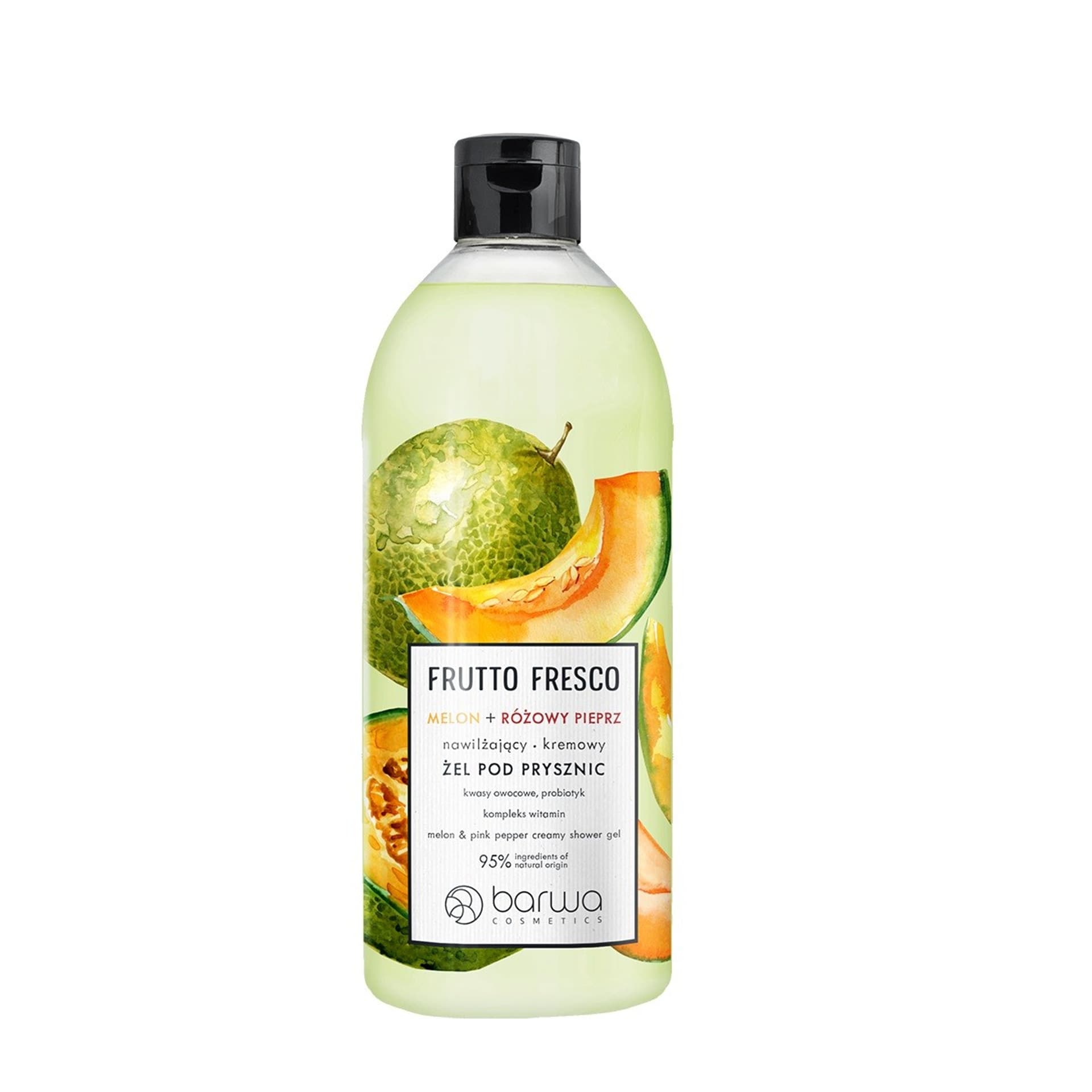 

BARWA Frutto Fresco Nawilżający Kremowy Żel pod prysznic Melon+Różowy Pieprz 480ml