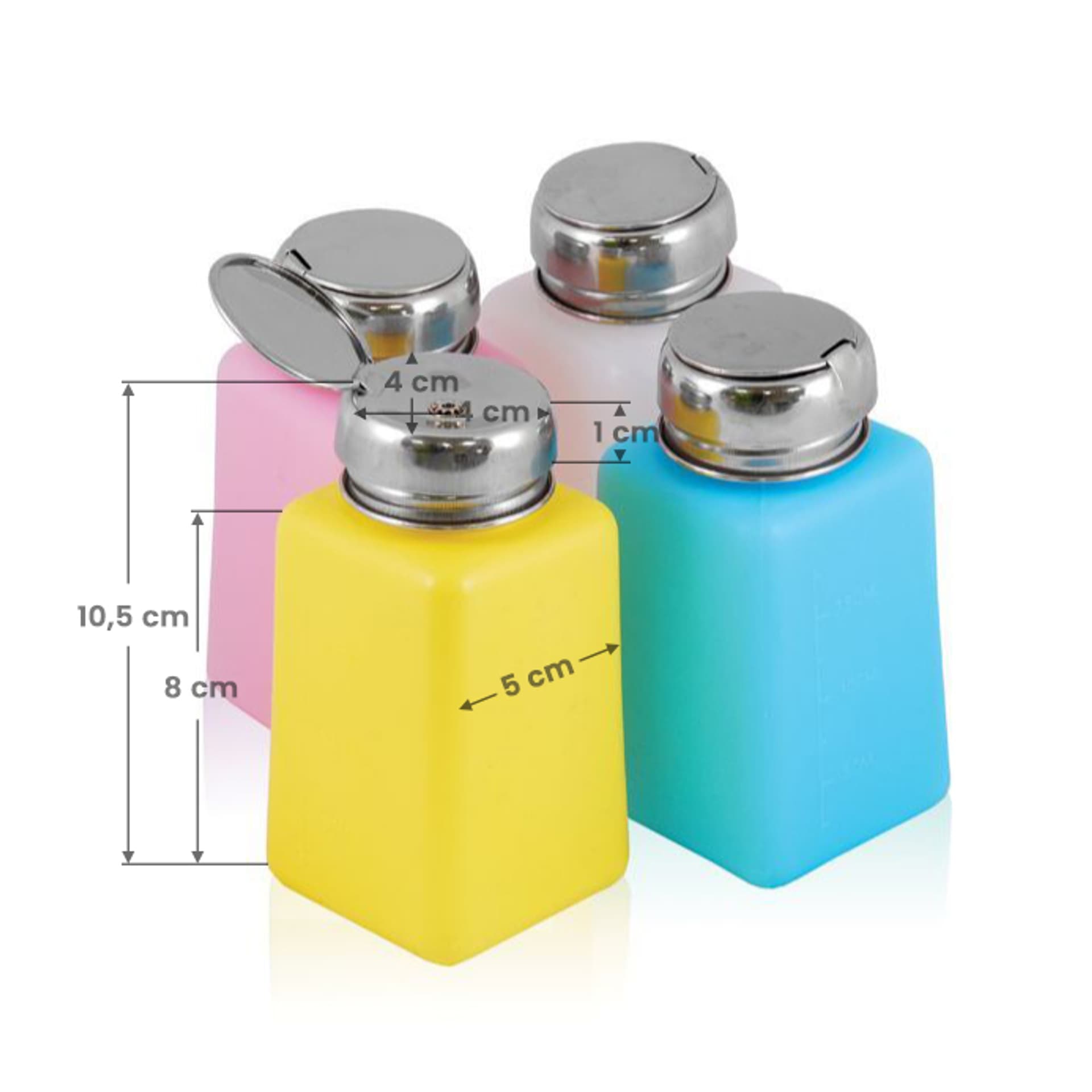 

Butelka z pompką chrom 180 ml mix kolor