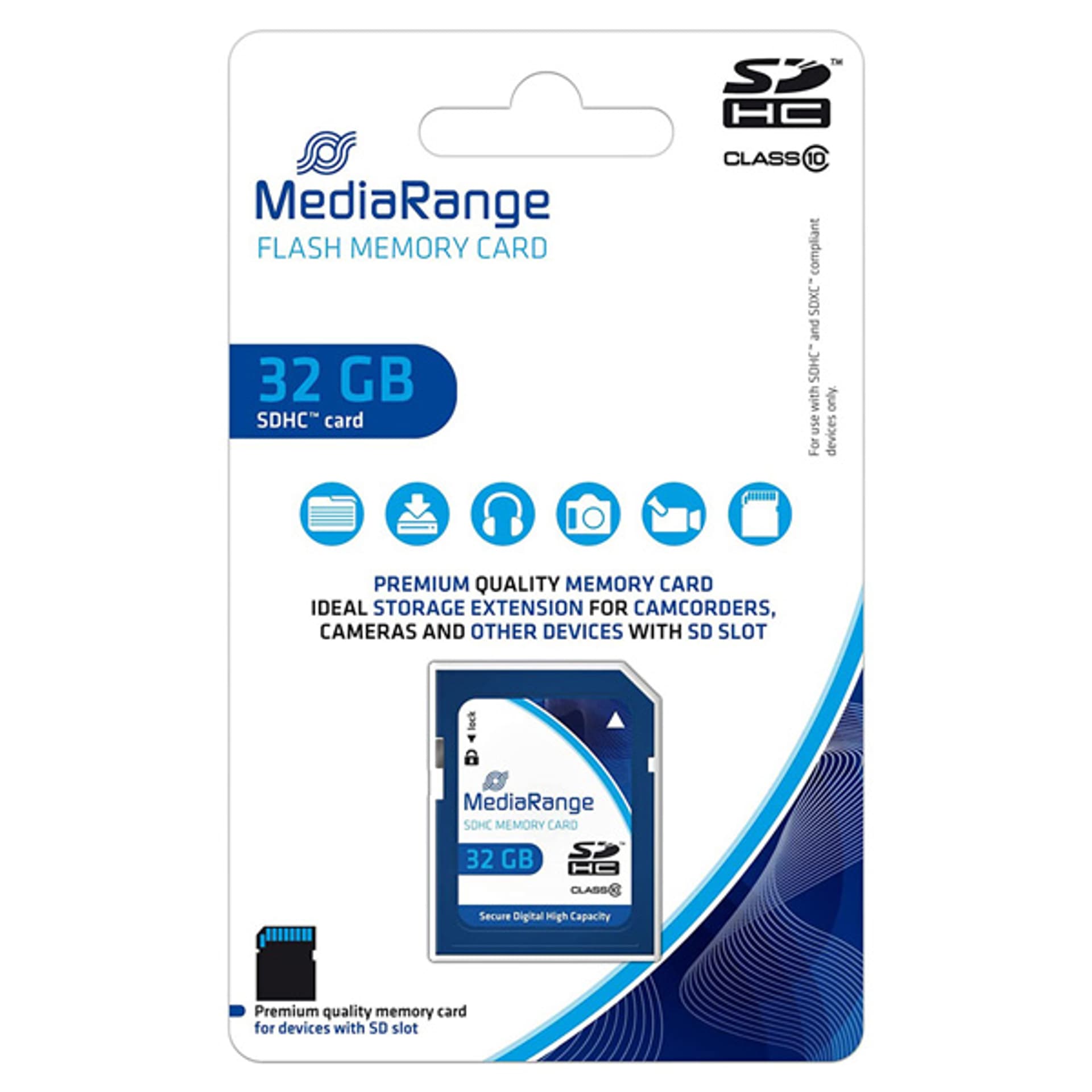 

Mediarange Karta pamięci Secure Digital Card, 32GB, SDHC, MR964, UHS-I U1 (Class 10), SDHC, SDXC, Class 10)/sdhc/sdx