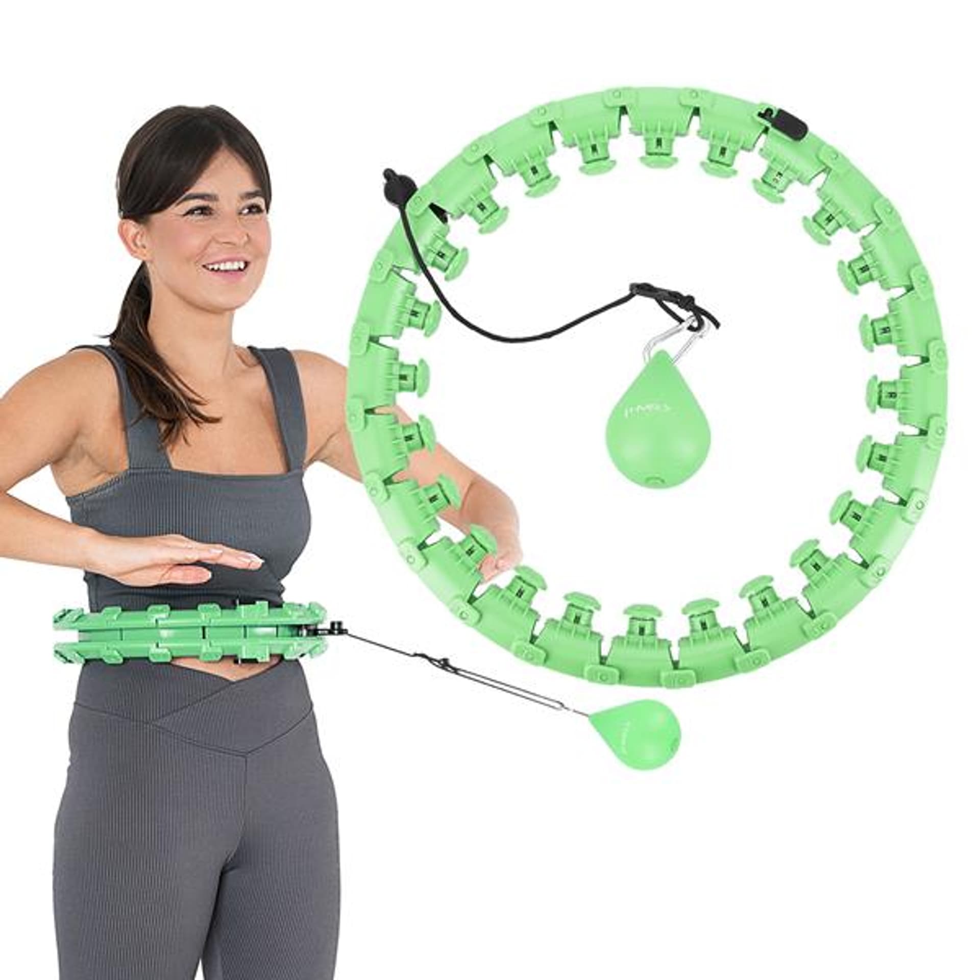 

ZESTAW HULA HOP HHW01 GREEN Z WYPUSTKAMI I OBCIĄŻNIKIEM HMS + PAS BR163 RED