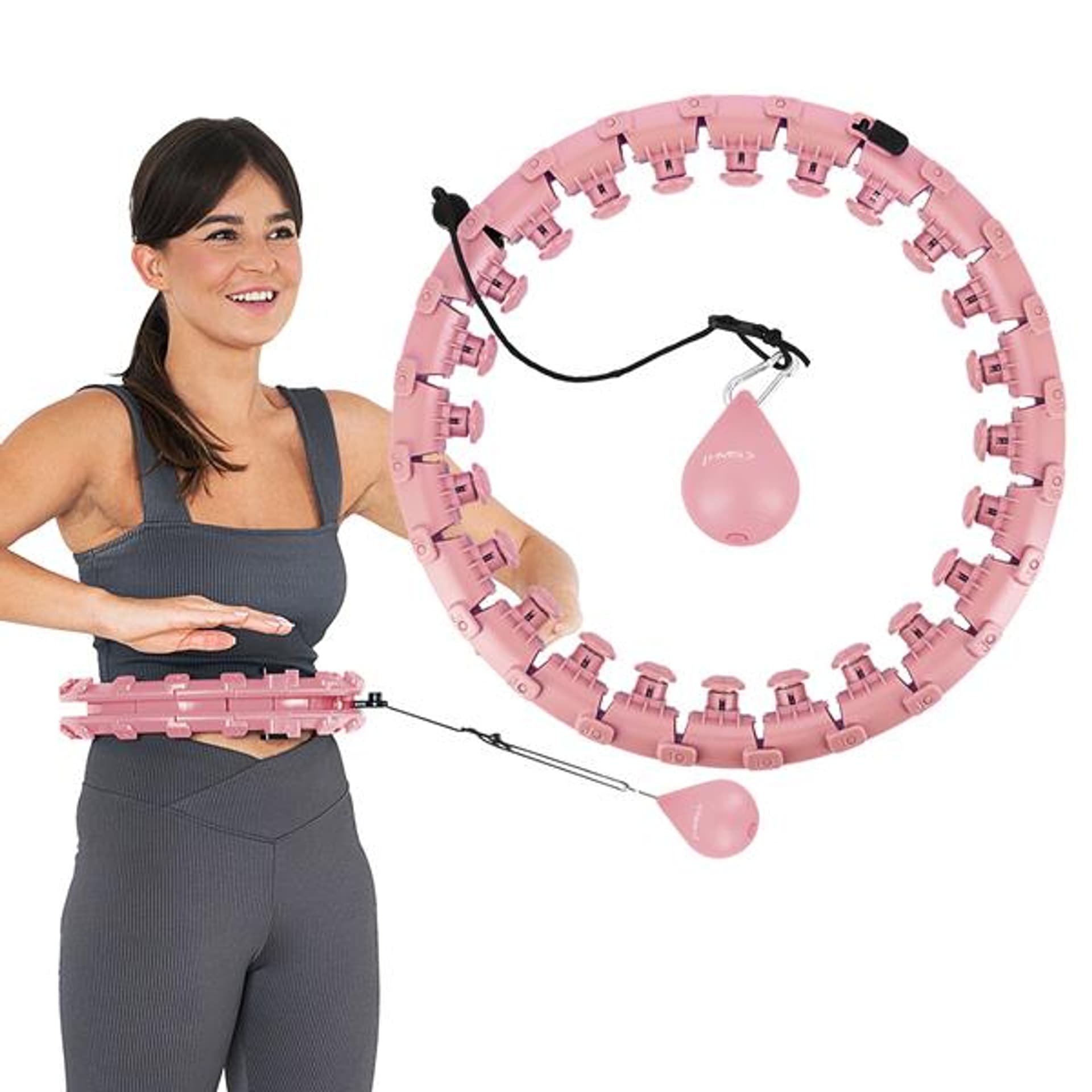 

HHW01 HULA HOP PINK Z WYPUSTKAMI I OBCIĄŻNIKIEM HMS