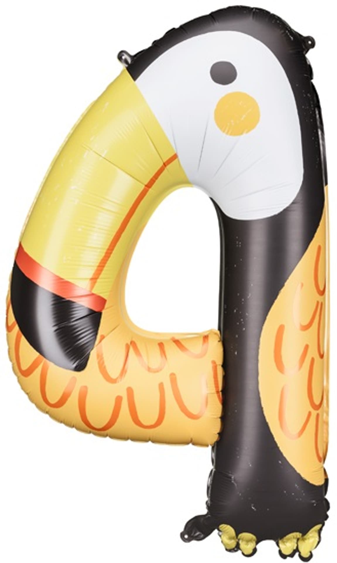 

Balon foliowy urodzinowy cyfra "4" - Tukan 47x80 cm