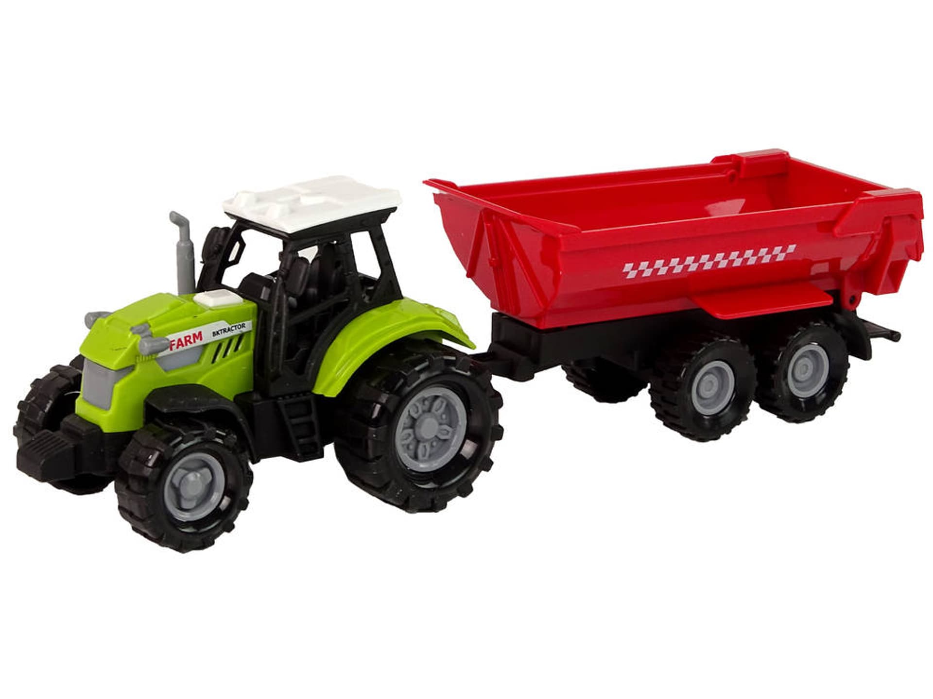 

Zielony Traktor z Czerwoną Przyczepką Dźwięk