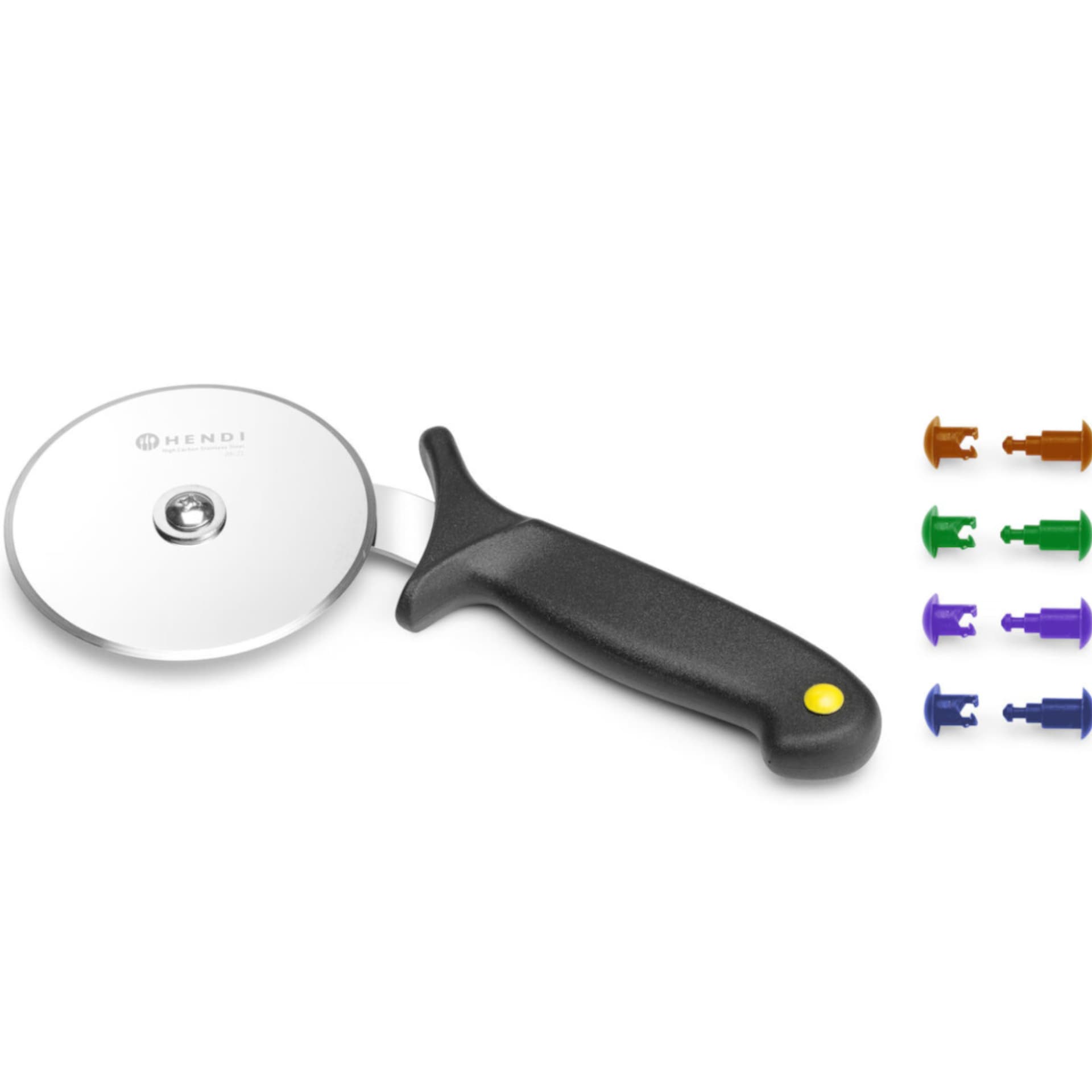 

Nóż radełko do pizzy z klipsami HACCP śr. 100 mm - Hendi 617014