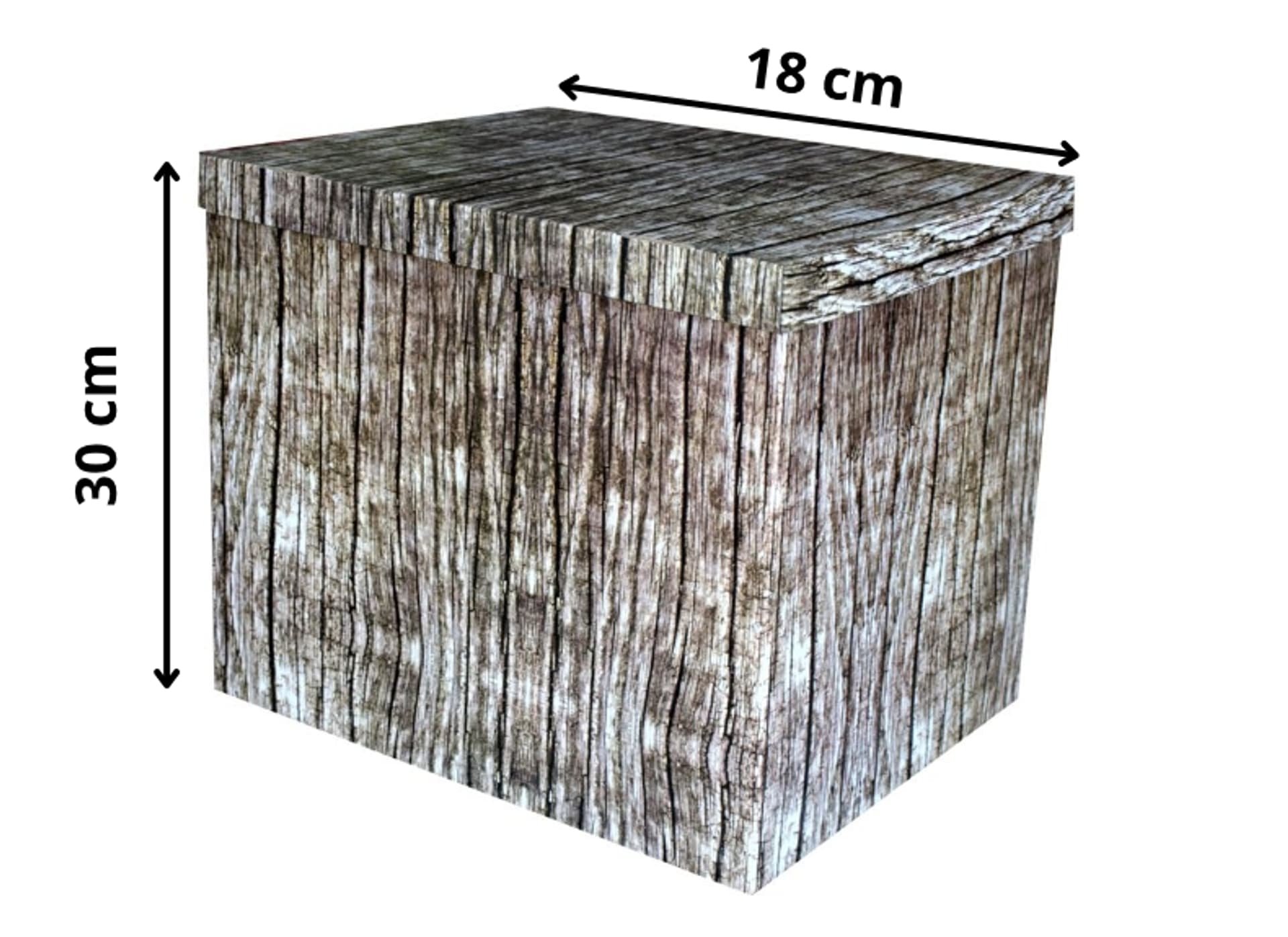 

Pudełko dekoracyjne, porządkowe 370x300x320 mm kaszerowane DREWNO