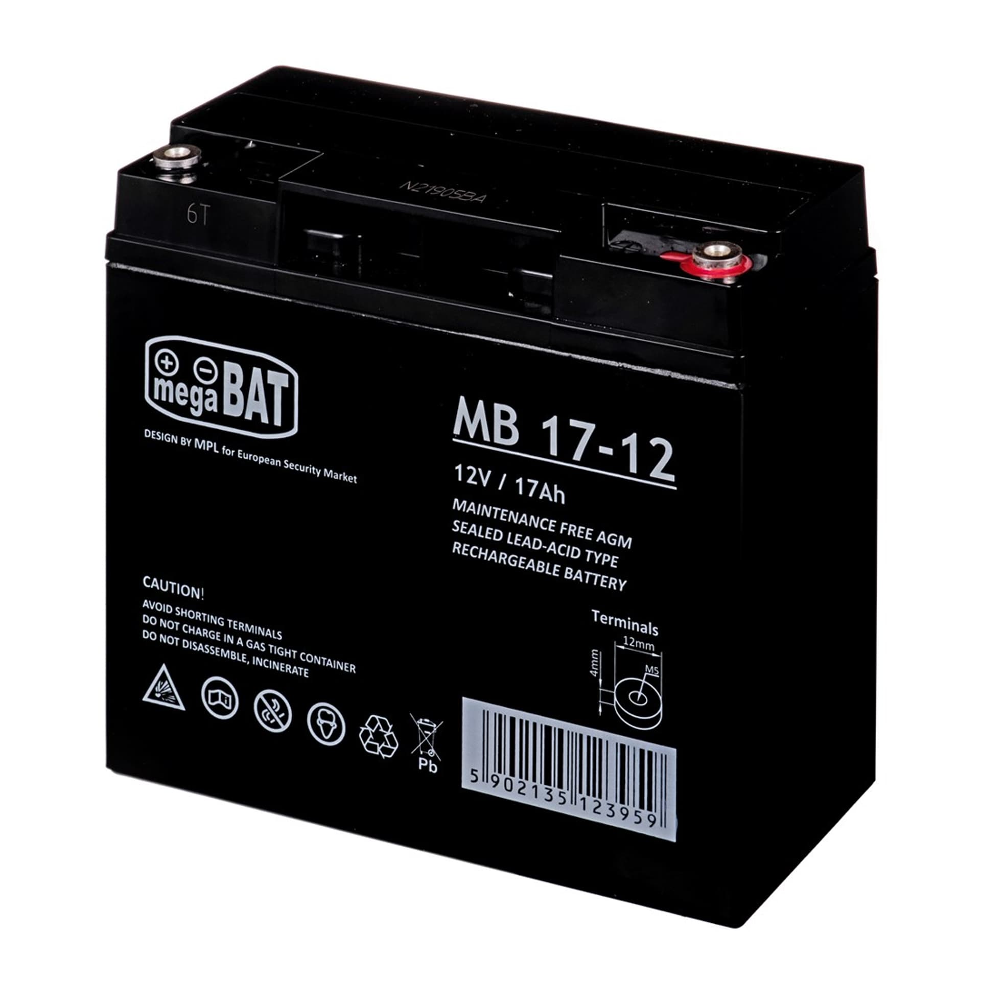 

Akumulator MPL MB 17-12 (12V DC; 17000mAh)