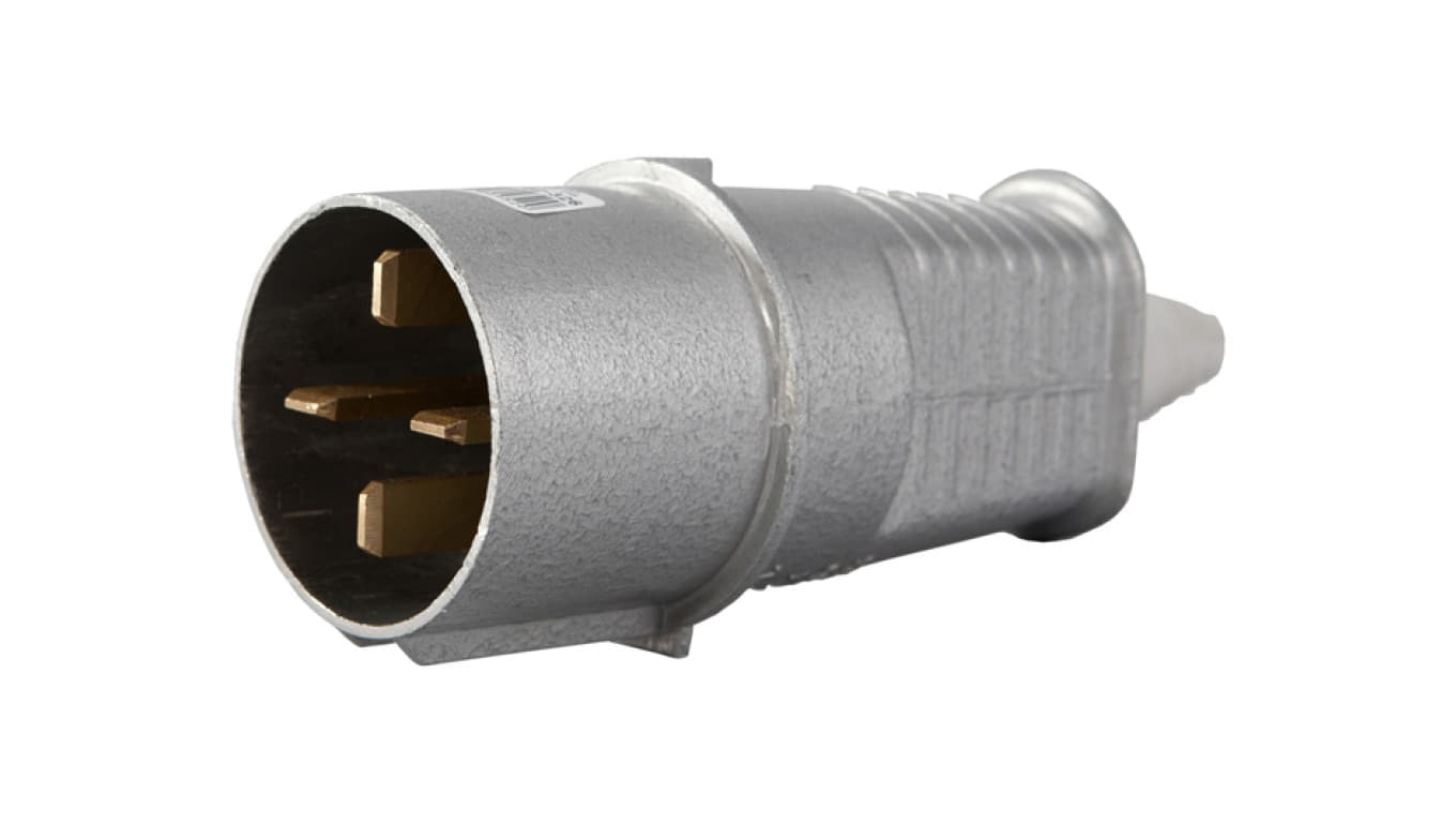 

Wtyczka metalowa przenośna 4P 63A 500V szara IP44 3162-326