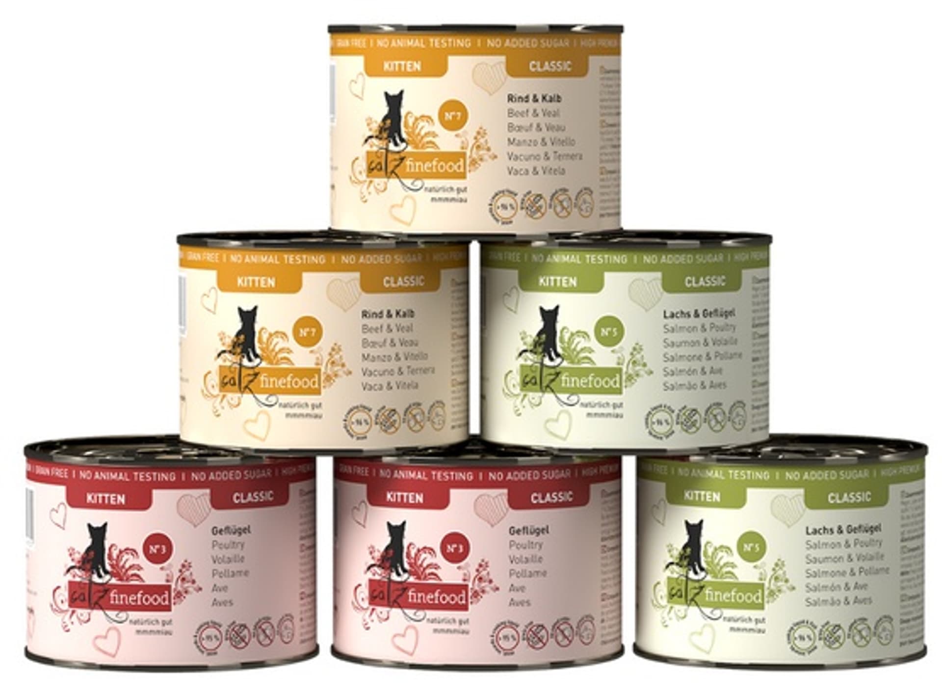 

Catz Finefood Classic Kitten Multipack puszki 6x200g