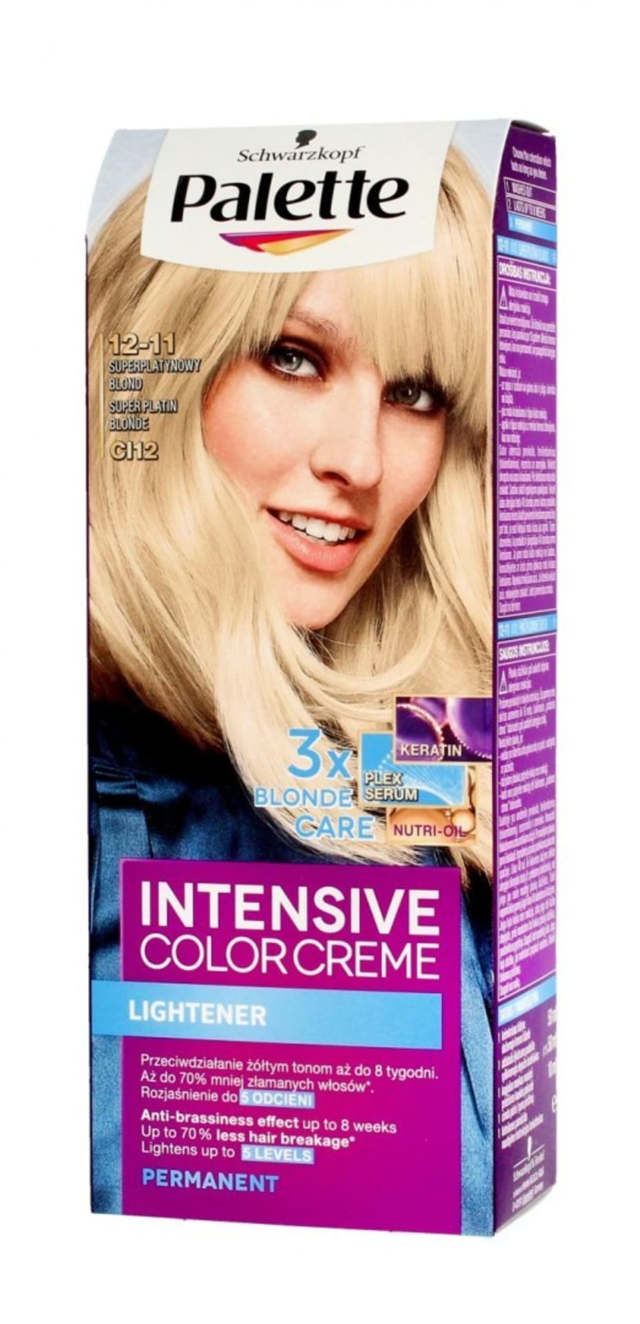 

Palette Intensive Color Creme Krem koloryzujący nr CI12 -superplatynowy blond 1op