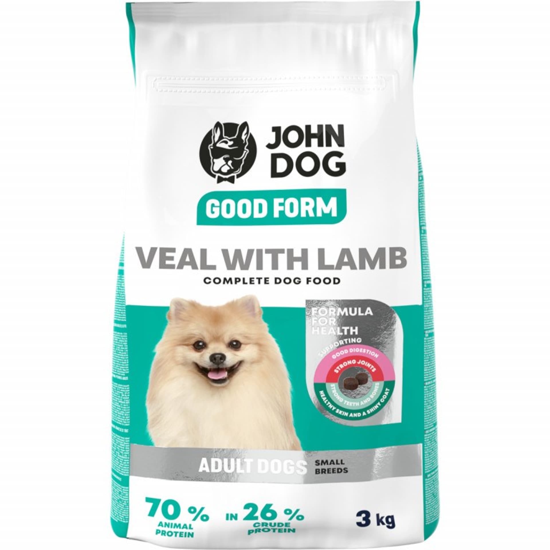 

John Dog GOOD FORM Mini Adult cielęcina z jagnięciną 3 kg