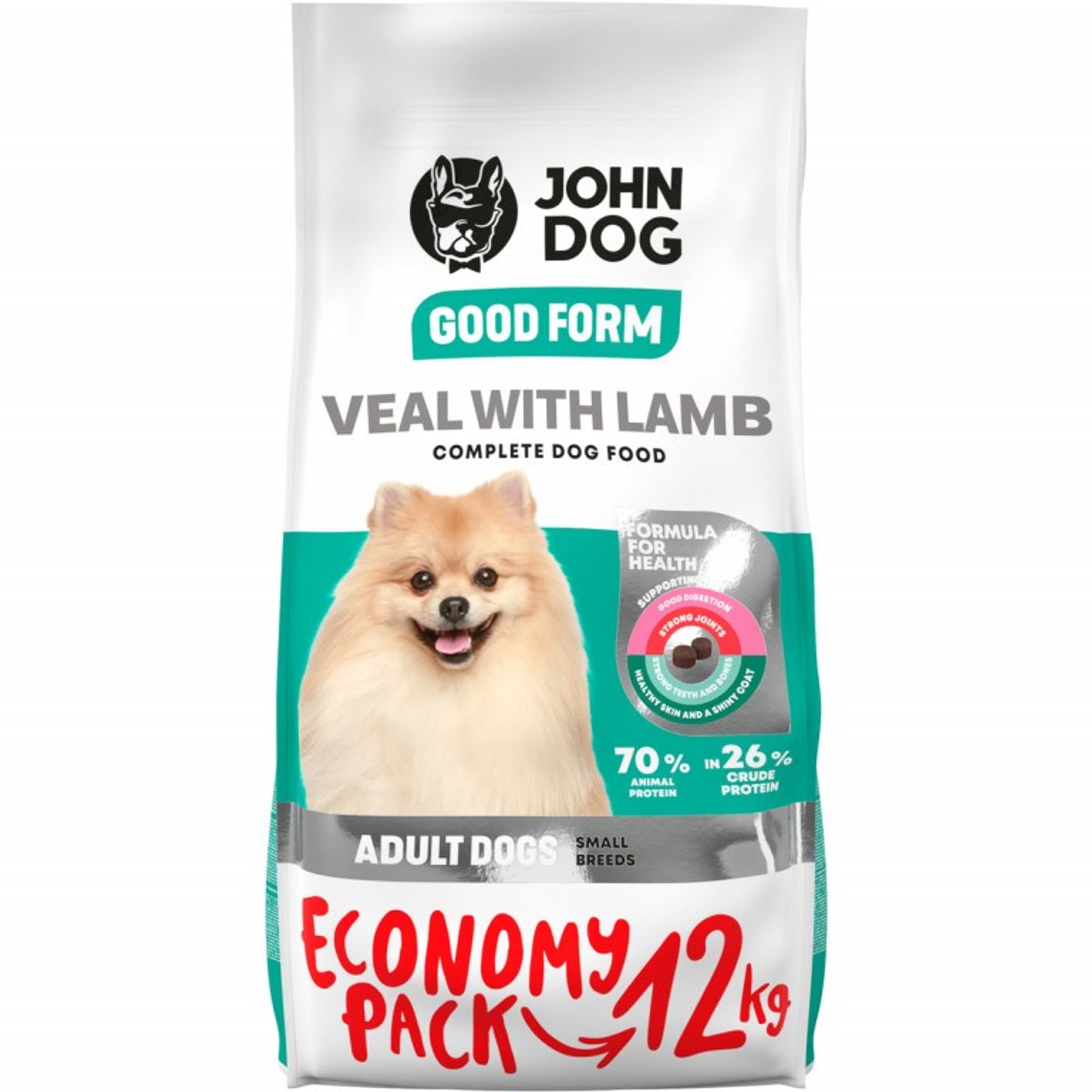 

John Dog GOOD FORM Mini Adult cielęcina z jagnięciną 12 kg