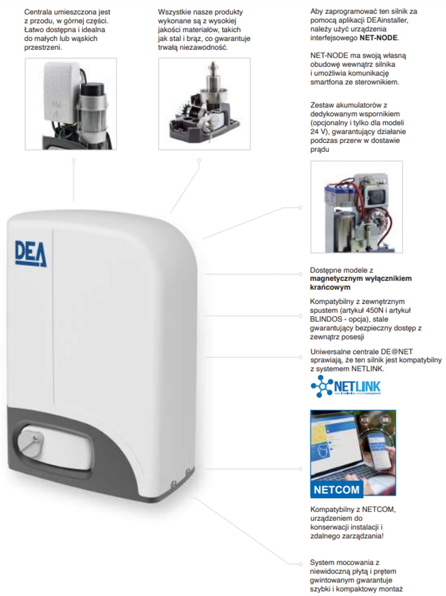 

Zestaw DEA LIVI 6/24N/F KIT do 600kg do bram przesuwnych