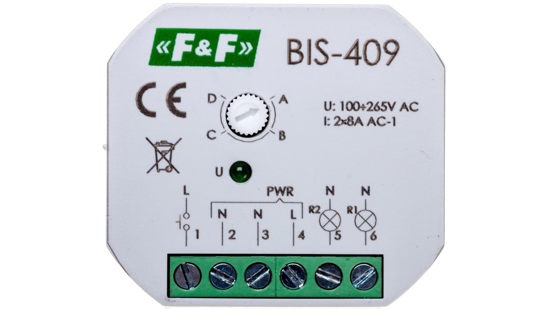 

Przekaźnik bistabilny 2Z 8A 230V AC BIS-409