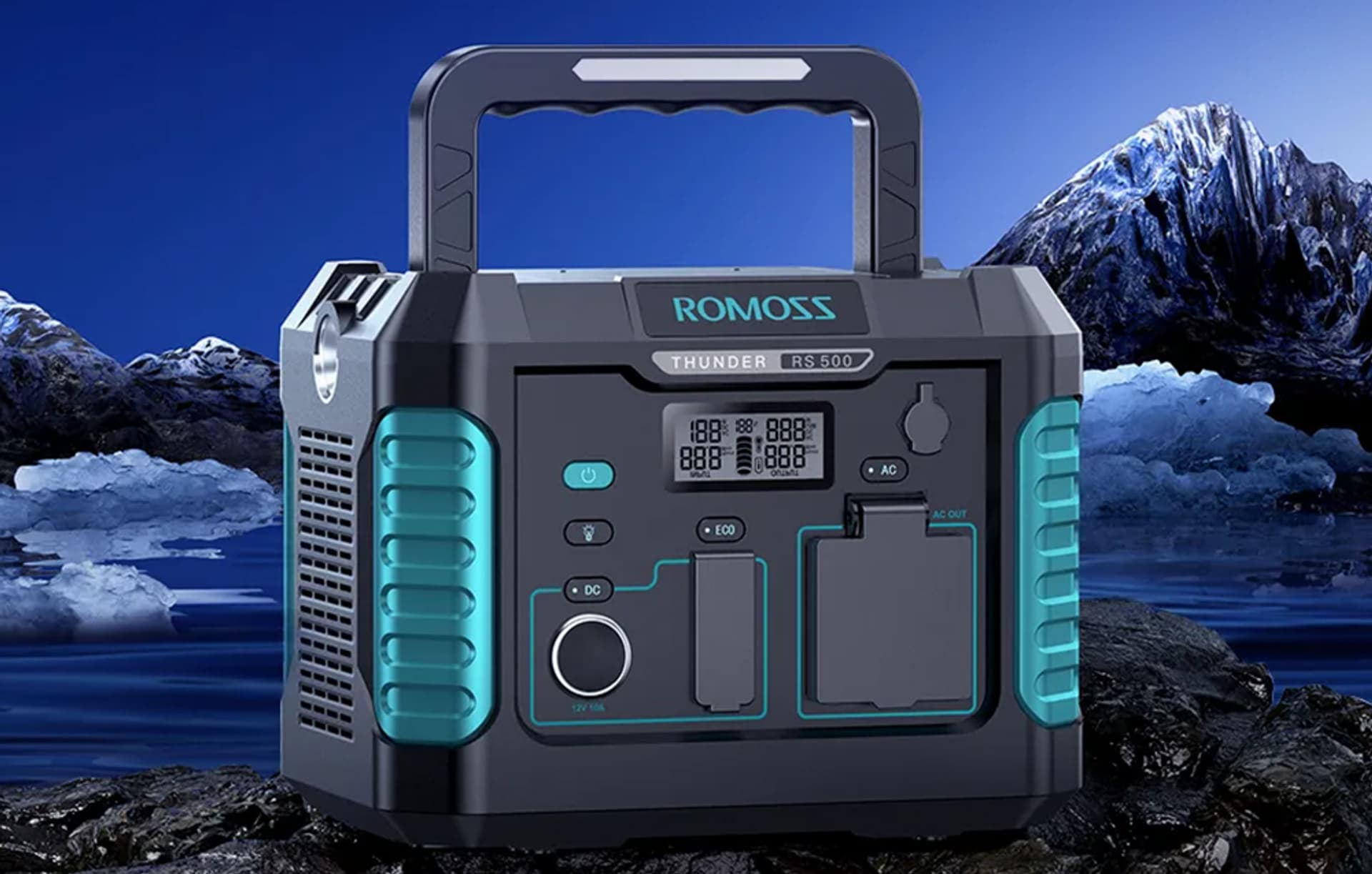 

Przenośna stacja zasilania Romoss RS500 Thunder Series, 500W, 400Wh