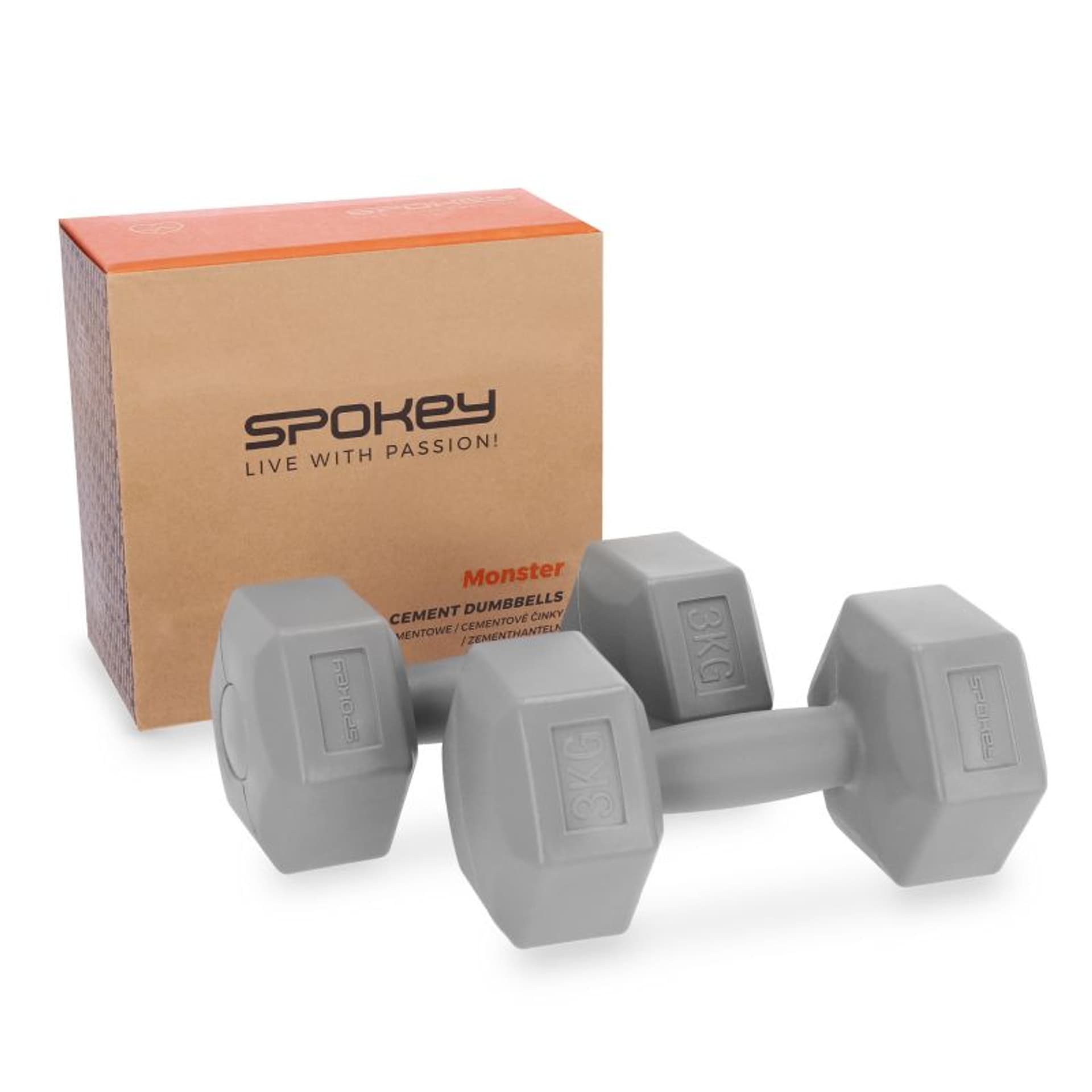 

Hantle sześciokątne Spokey MONSTER 2x 3 kg (kolor Czarny)