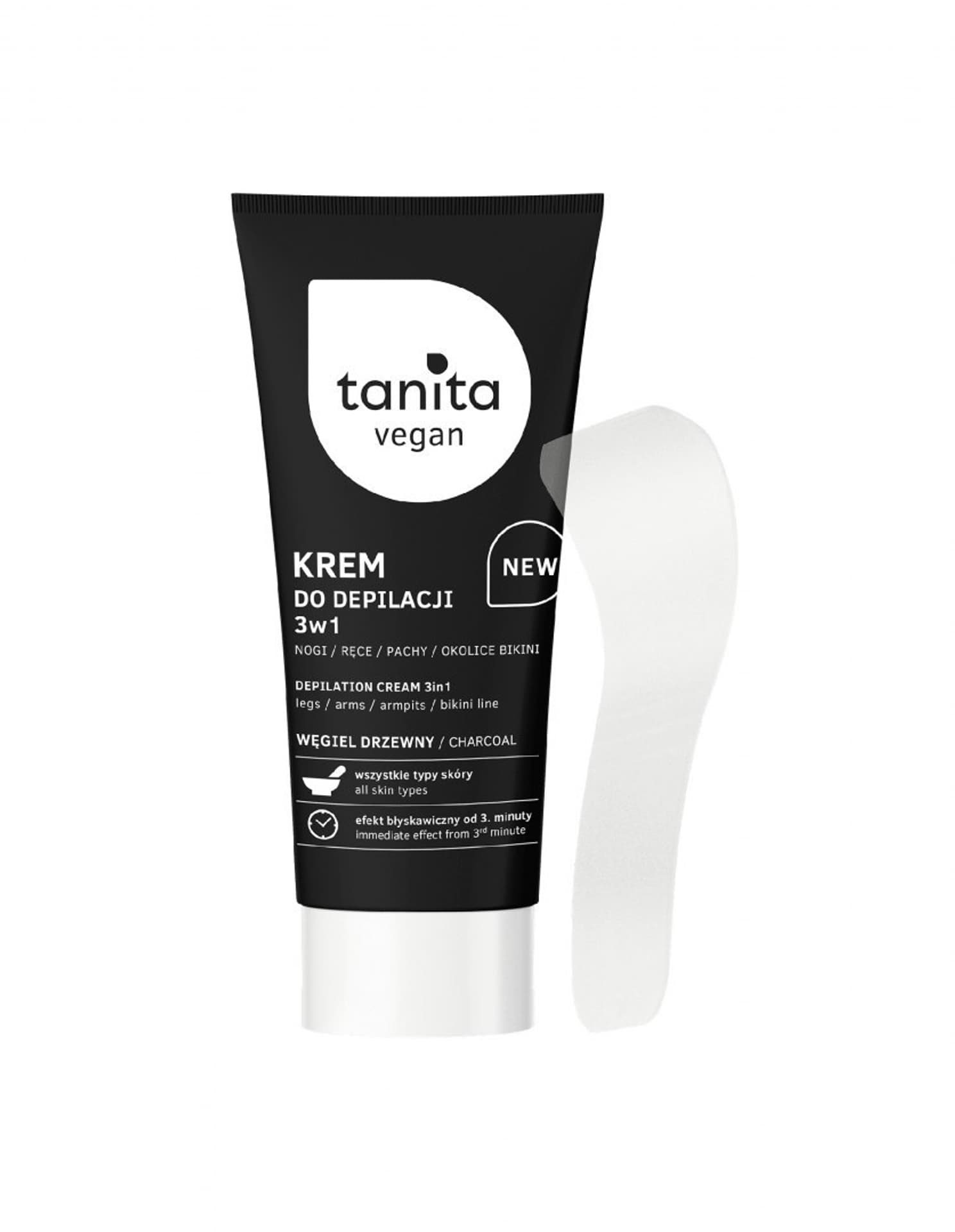 

TANITA Vegan Krem do depilacji ciała 3w1 z Węglem Drzewnym 150ml