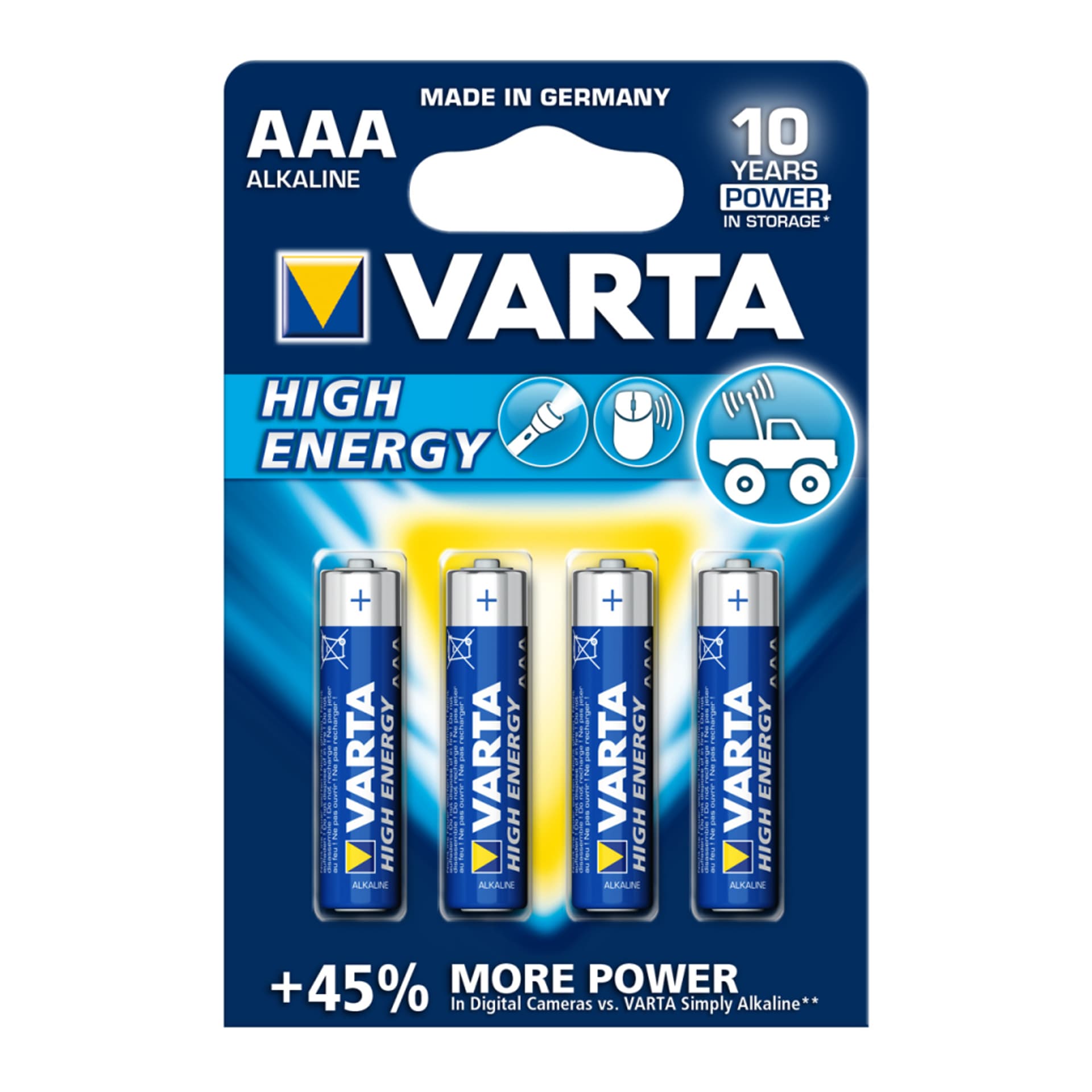 

Bateria alkaliczna VARTA LR03 LONGLIFE 4szt./bl.