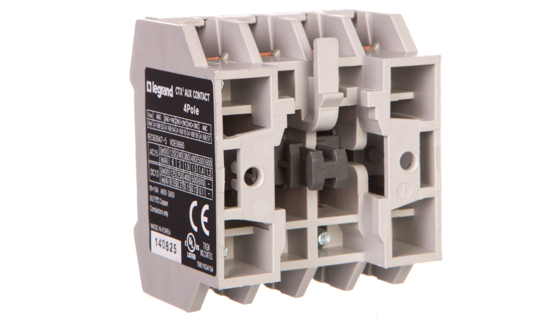 

Blok styków pomocniczych 4Z CTX3 3P (9-150A) / 4P (40-135A) 416853, 40-135a) 41685