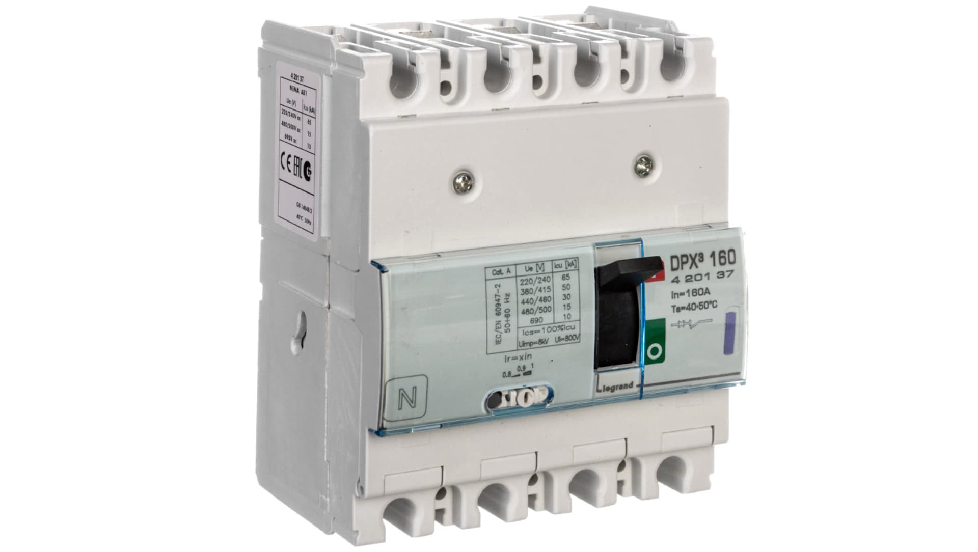 

Wyłącznik mocy 160A 4P 50kA DPX3 160 420137