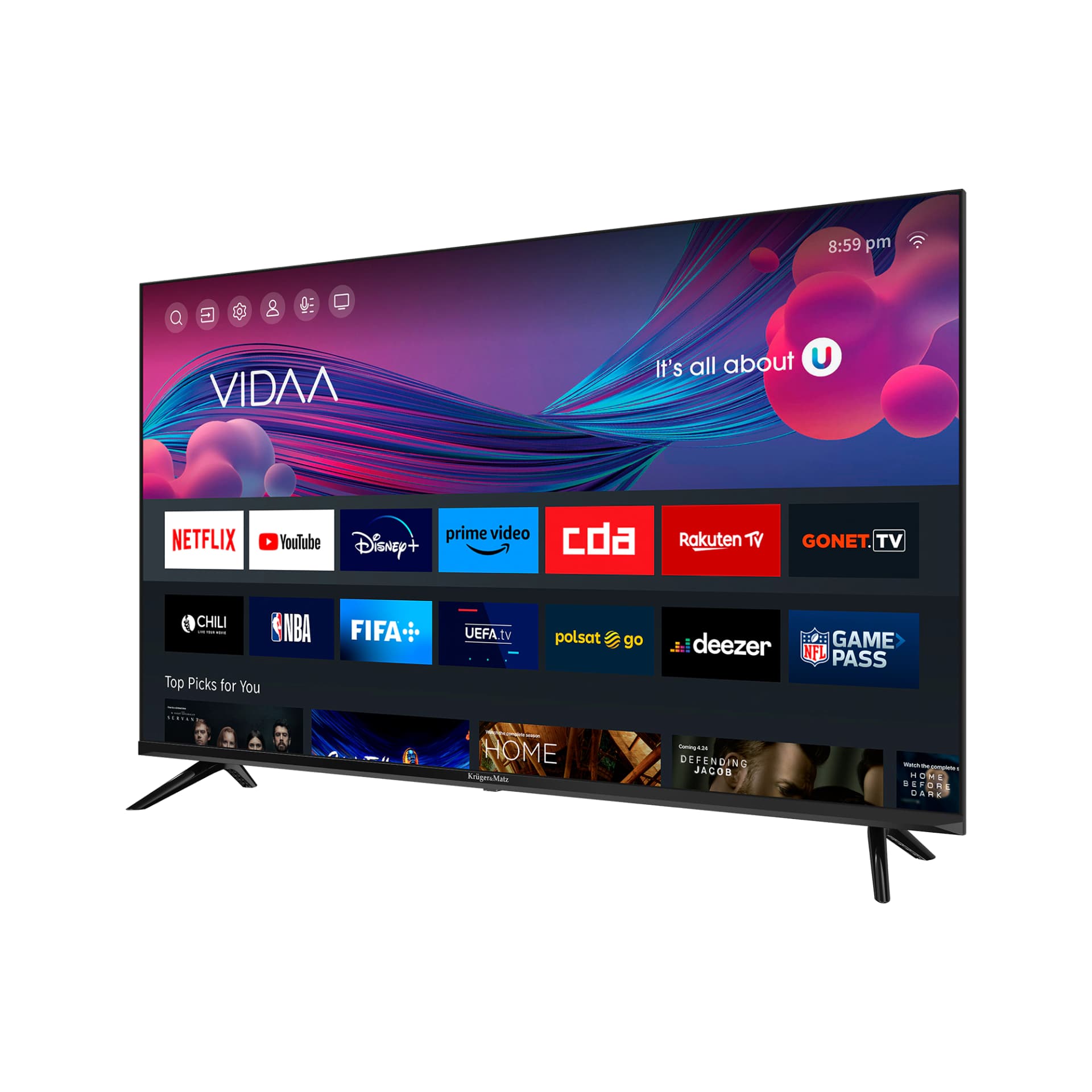 

Telewizor Kruger&Matz 43" FHD smart DVB-T2/S2 H265 Hevc